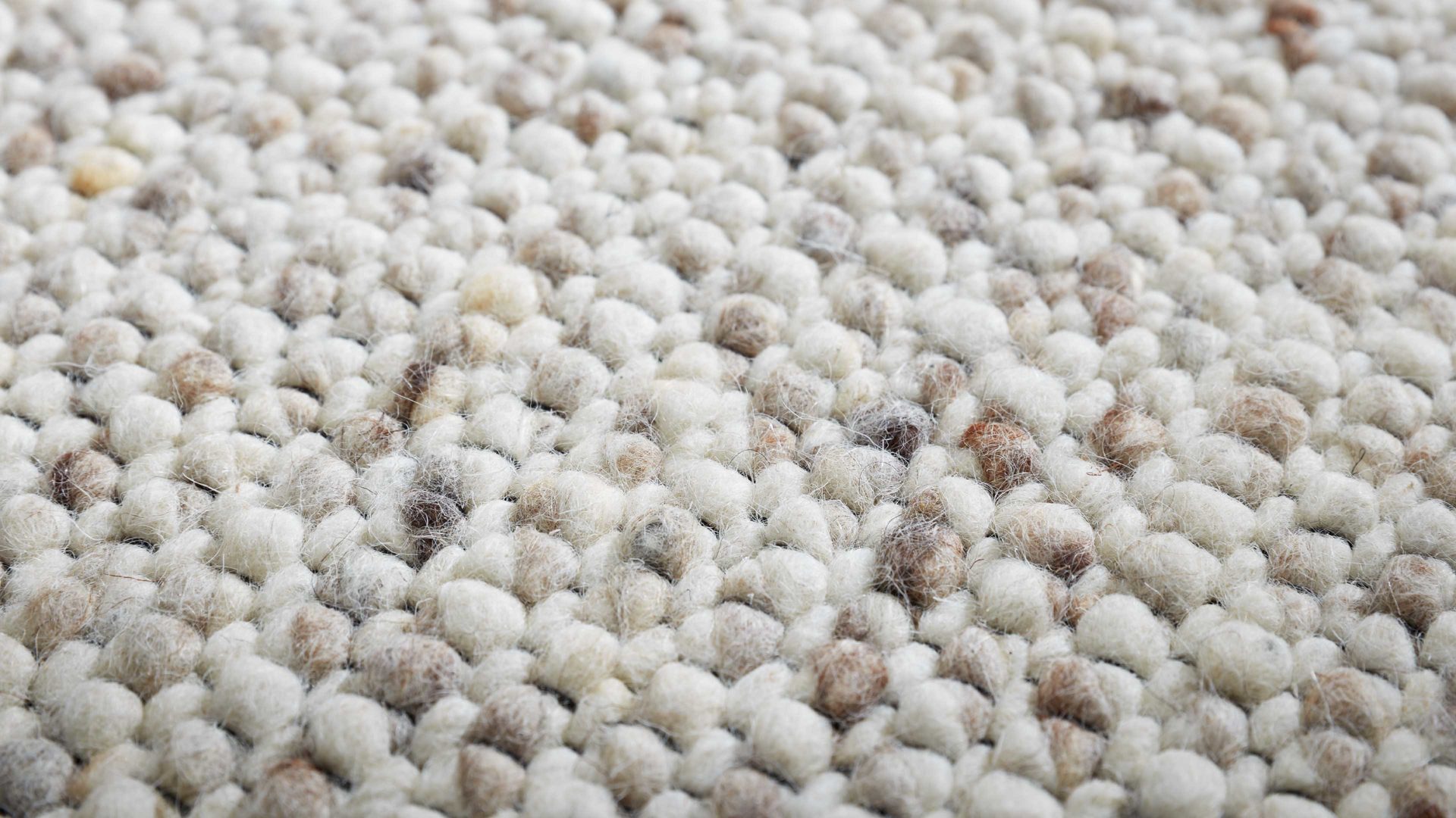 Handwebteppich Interliving aus Naturfaser in Beige Interliving Teppich Serie B-8001 sandfarbene Schurwolle – ca. 140 x 190 cm