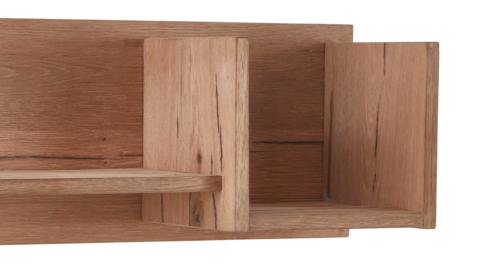 Wandregal WOODS & TRENDS aus Holz in Holzfarben WOODS & TRENDS Wandregal Canova railwaybraunes Eichefurnier – Länge ca. 120 cm