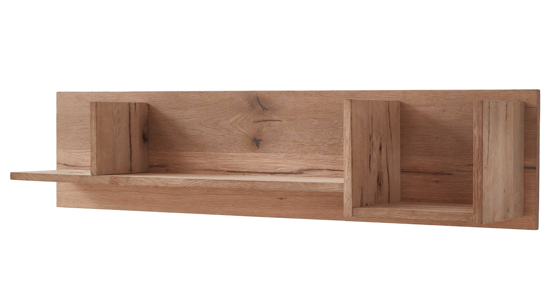 Wandregal WOODS & TRENDS aus Holz in Holzfarben WOODS & TRENDS Wandregal Canova railwaybraunes Eichefurnier – Länge ca. 120 cm