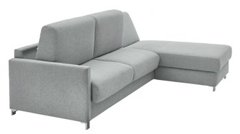 Ecksofa comfortmaster besser sitzen, liegen, leben aus Stoff in Hellblau Comfortmaster Messina - Ecksofa hellblauer Bezug 8-8001 - Stellfläche ca. 281 x 160 cm