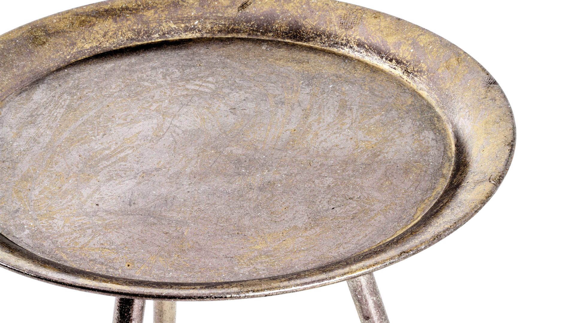 Beistelltisch Haku aus Metall in Metallfarben Beistelltisch Höhe ca. 47 cm - Antikbronze