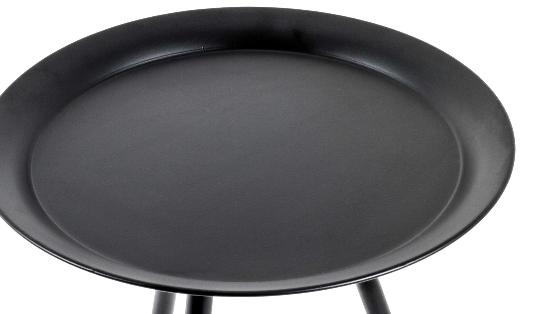 Beistelltisch Haku aus Metall in Schwarz Beistelltisch Höhe ca. 47 cm - Schwarz