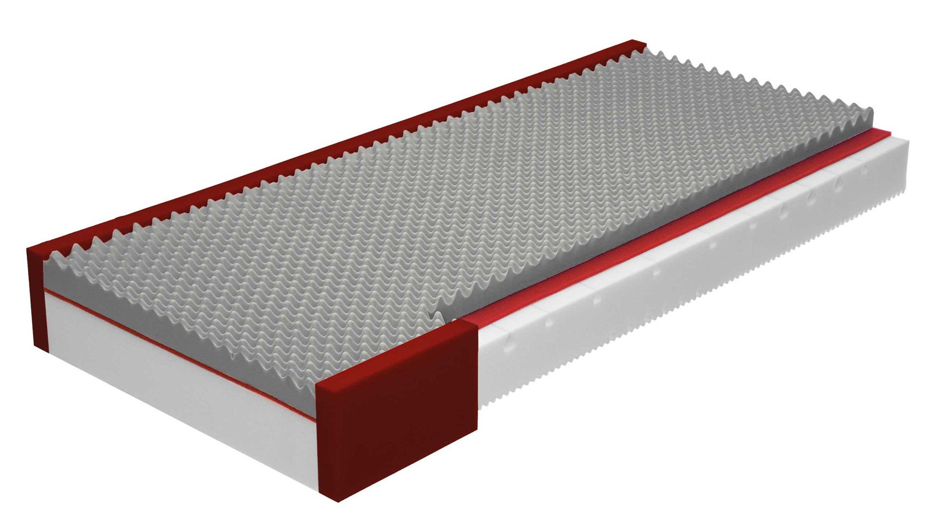 Kaltschaummatratze Interliving aus Stoff in Weiß Interliving Matratze Medikontur 1914 Kaltschaum, H4 – Liegefläche ca. 120 x 200 cm