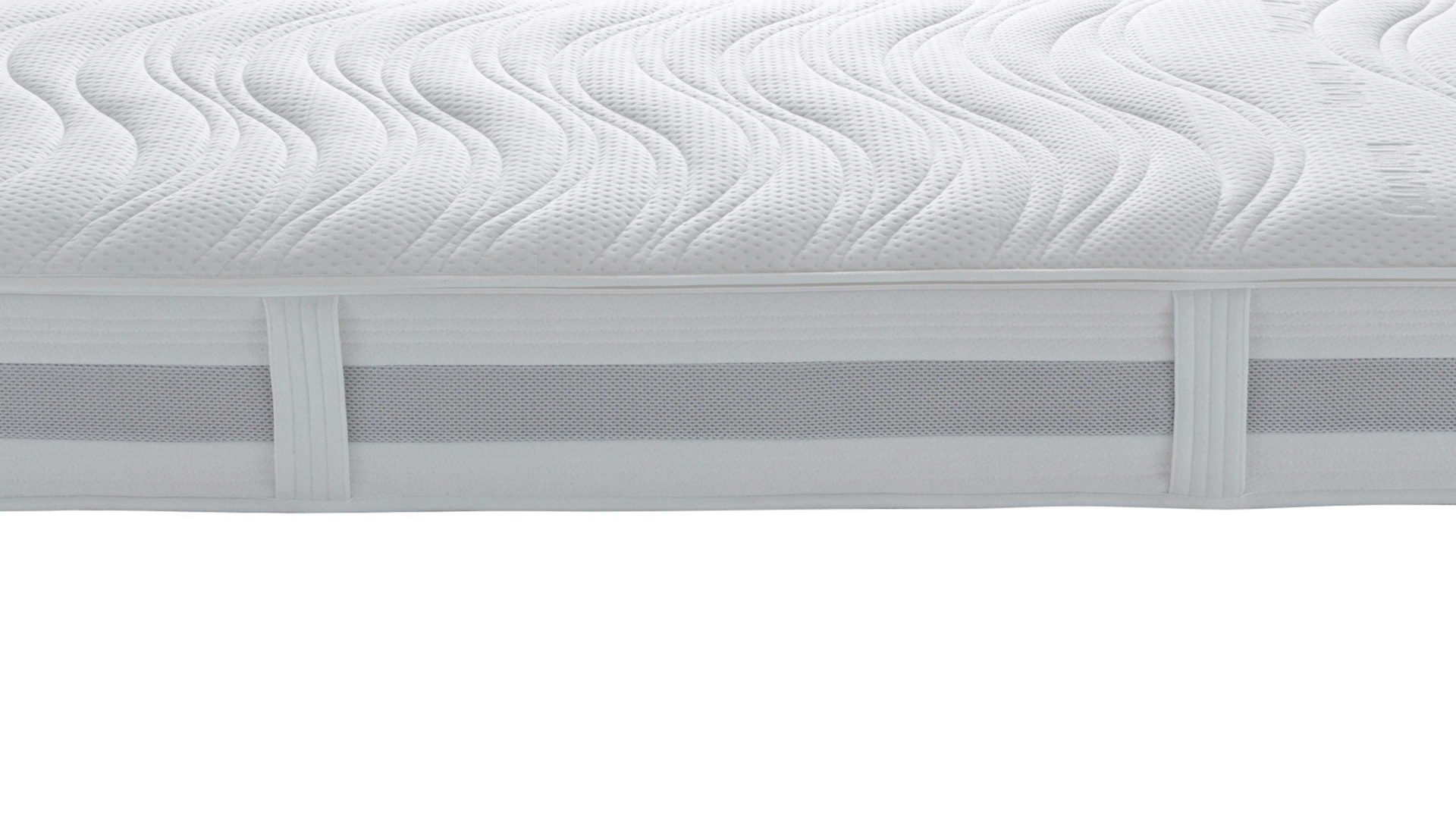 Federkernmatratze Interliving aus Stoff in Weiß Interliving Matratze Medikontur 1913 Taschenfederkern, H4 – Liegefläche ca. 100 x 200 cm