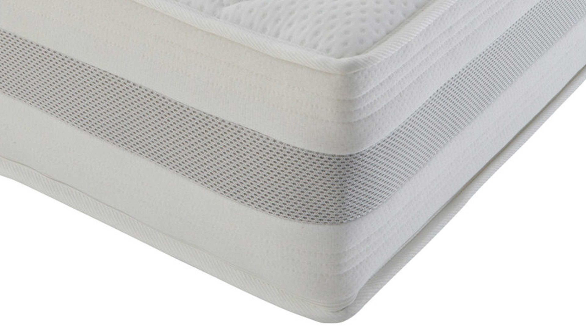 Federkernmatratze Interliving aus Stoff in Weiß Interliving Matratze Medikontur 1915 Taschenfederkern, H3 – Liegefläche ca. 160 x 200 cm