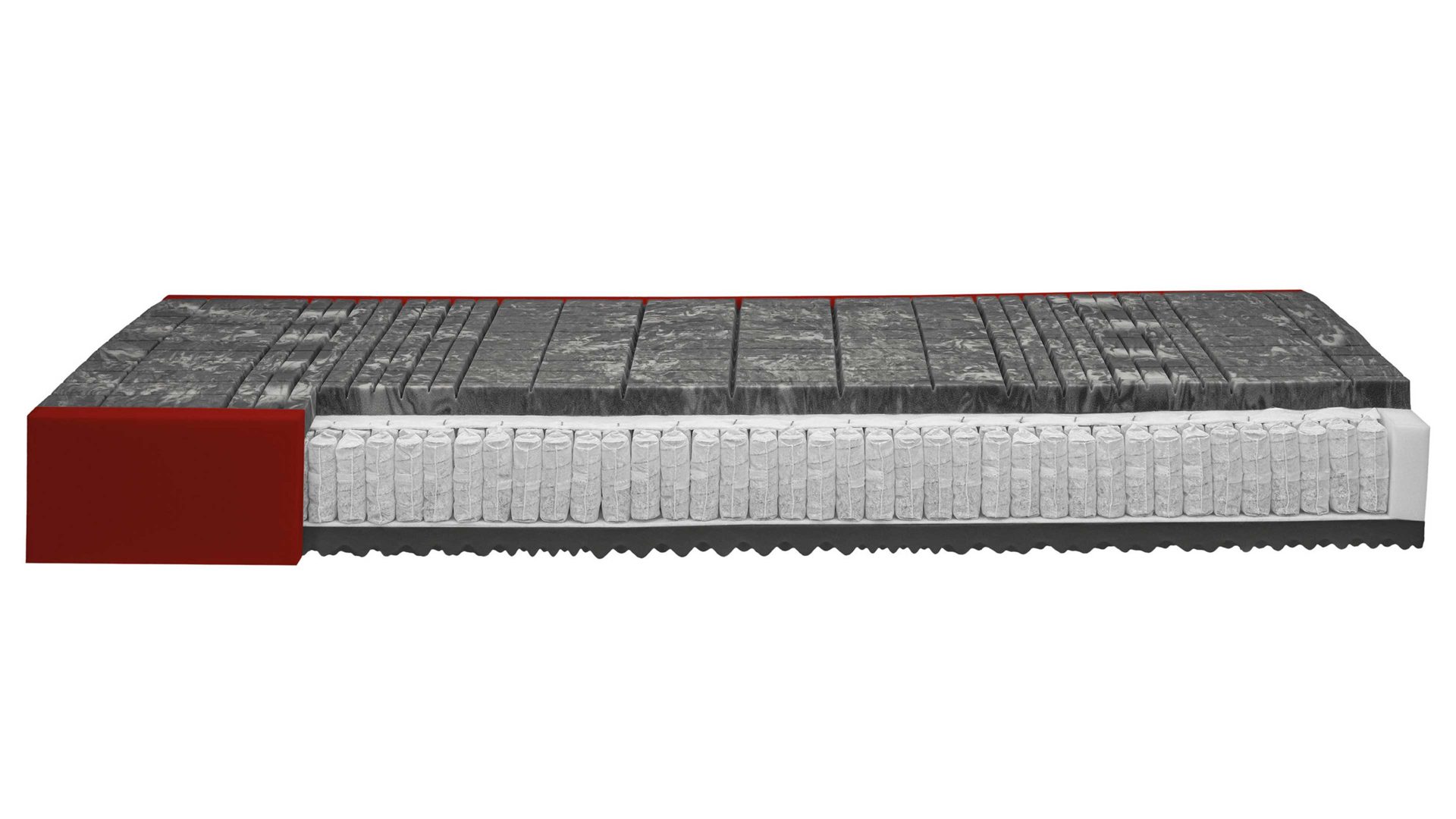 Federkernmatratze Interliving aus Stoff in Weiß Interliving Matratze Medikontur 1915 Taschenfederkern, H3 – Liegefläche ca. 140 x 200 cm