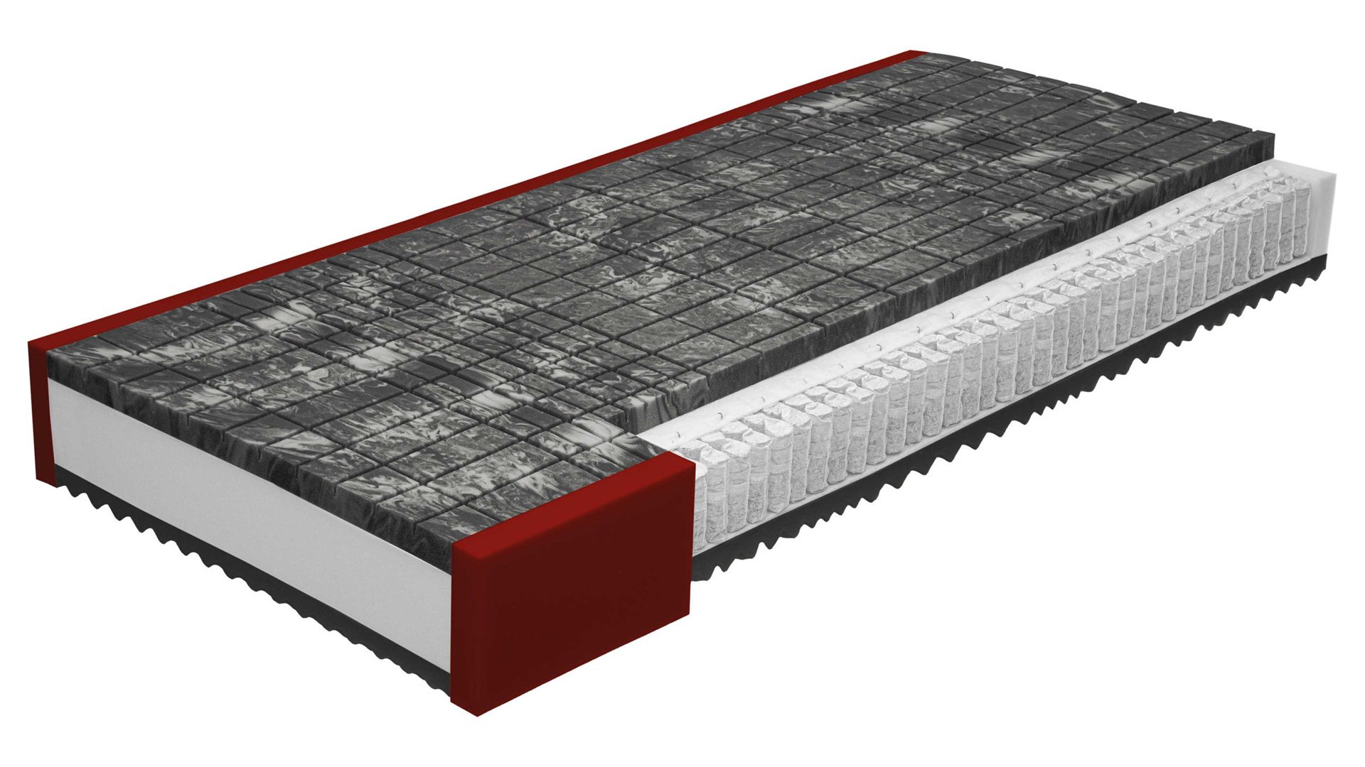 Federkernmatratze Interliving aus Stoff in Weiß Interliving Matratze Medikontur 1915 Taschenfederkern, H2 – Liegefläche ca. 90 x 190 cm