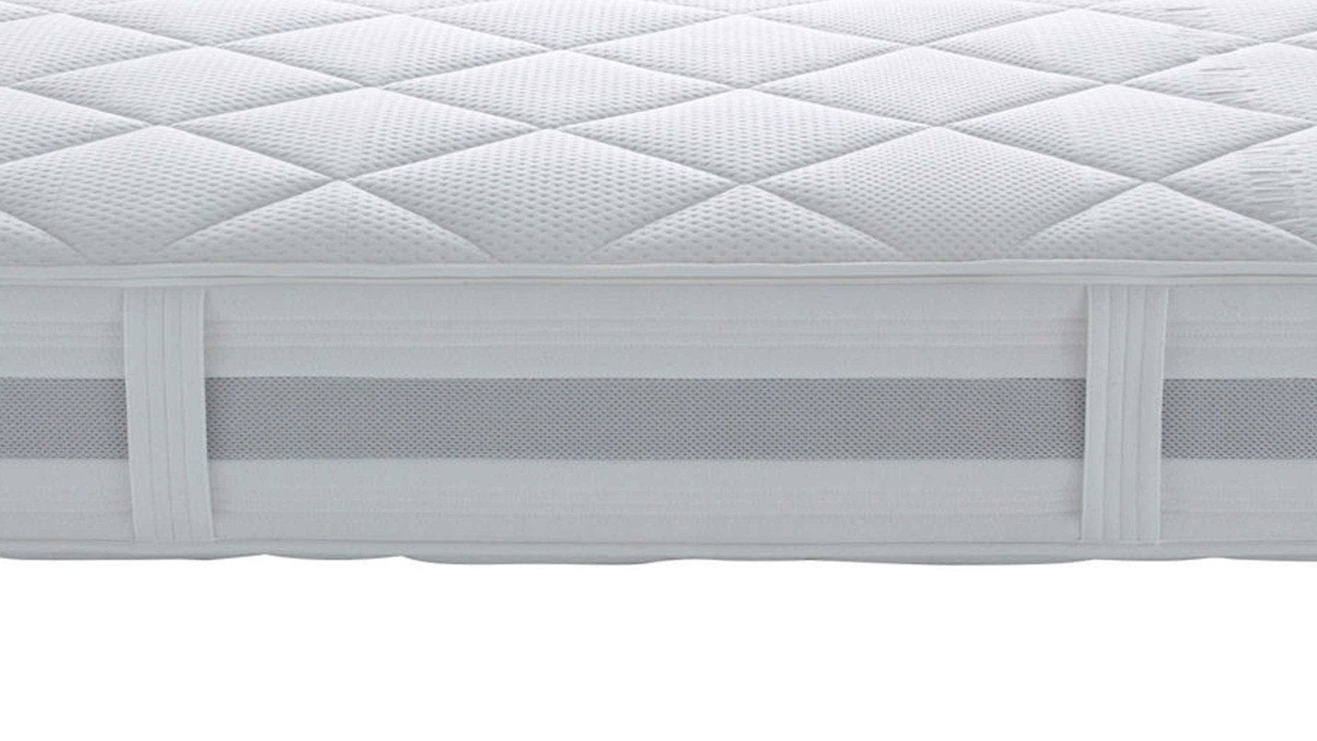 Federkernmatratze Interliving aus Stoff in Weiß Interliving Matratze Medikontur 1915 Taschenfederkern, H3 – Liegefläche ca. 160 x 200 cm