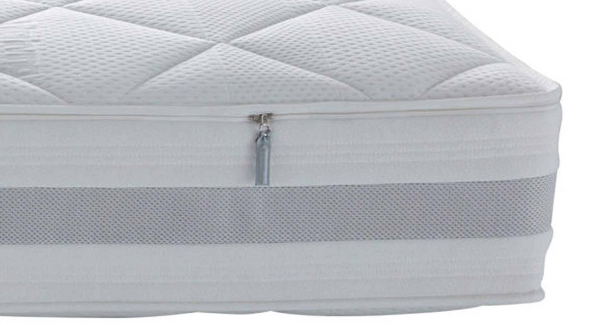 Federkernmatratze Interliving aus Stoff in Weiß Interliving Matratze Medikontur 1915 Taschenfederkern, H2 – Liegefläche ca. 90 x 190 cm