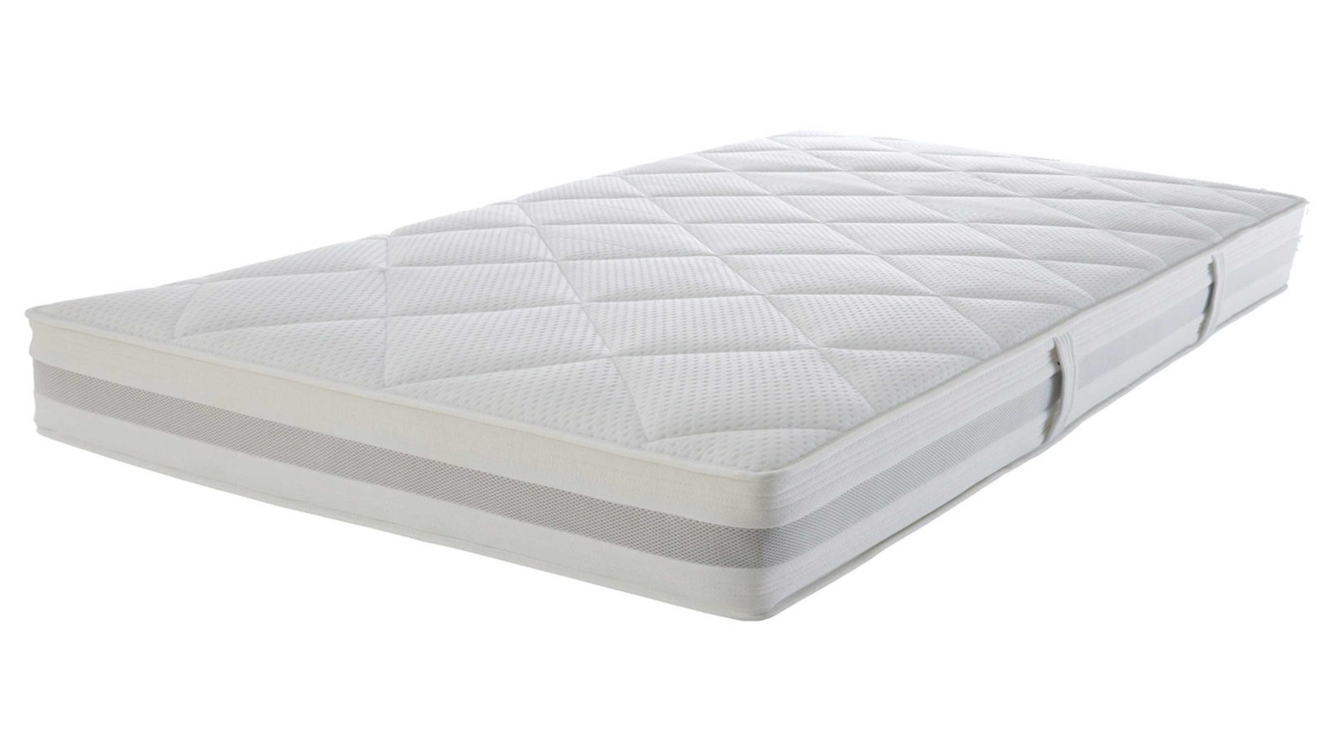Federkernmatratze Interliving aus Stoff in Weiß Interliving Matratze Medikontur 1915 Taschenfederkern, H4 – Liegefläche ca. 200 x 200 cm