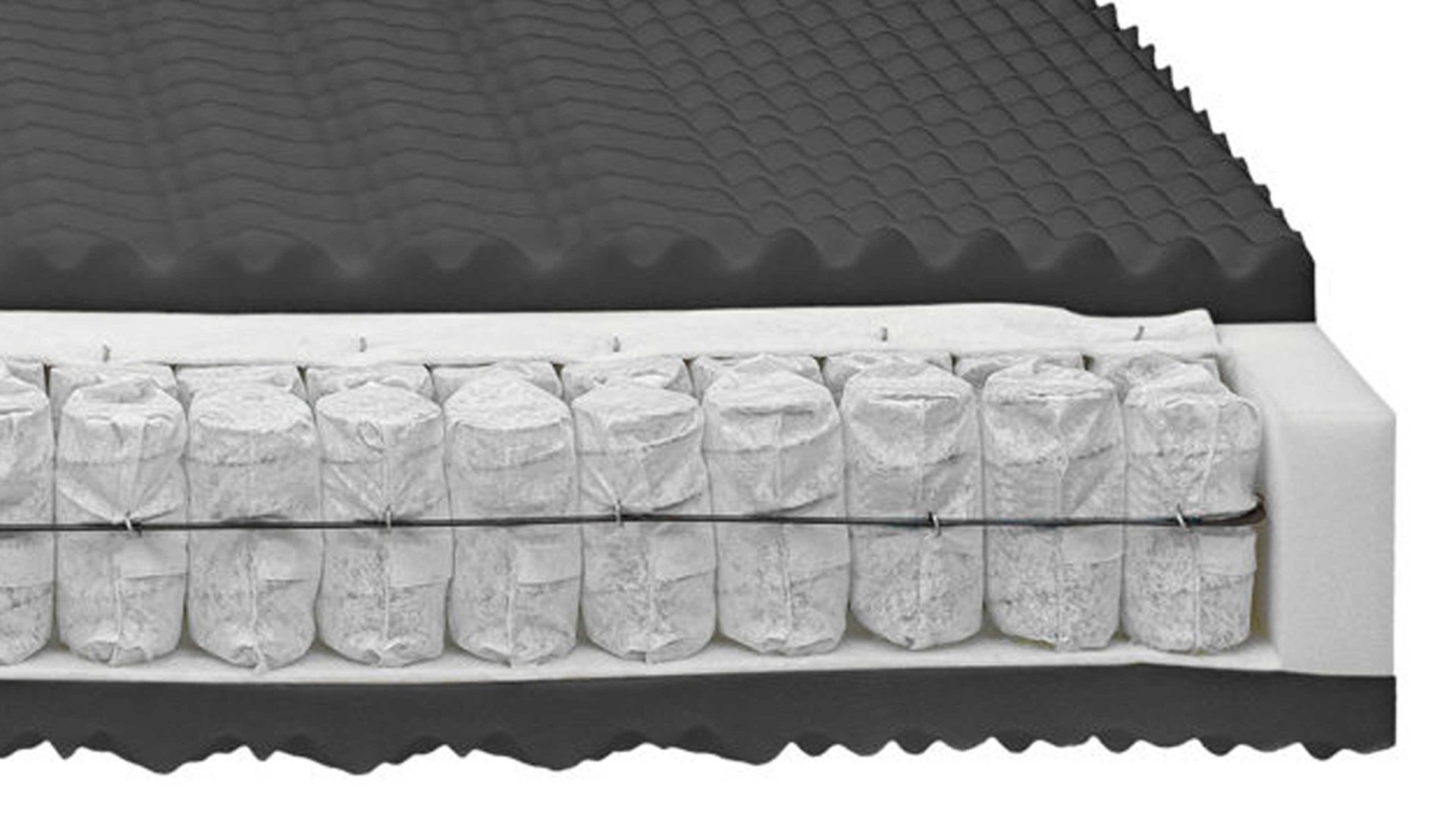 Federkernmatratze Interliving aus Stoff in Weiß Interliving Matratze Medikontur 1911 Taschenfederkern, H2 – Liegefläche ca. 90 x 190 cm