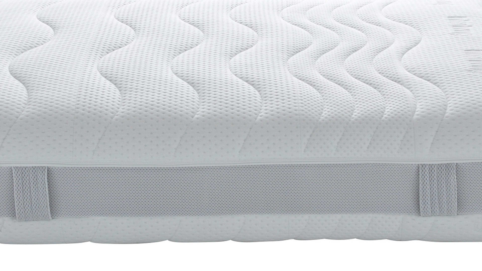 Federkernmatratze Interliving aus Stoff in Weiß Interliving Matratze Medikontur 1911 Taschenfederkern, H4 – Liegefläche ca. 120 x 200 cm