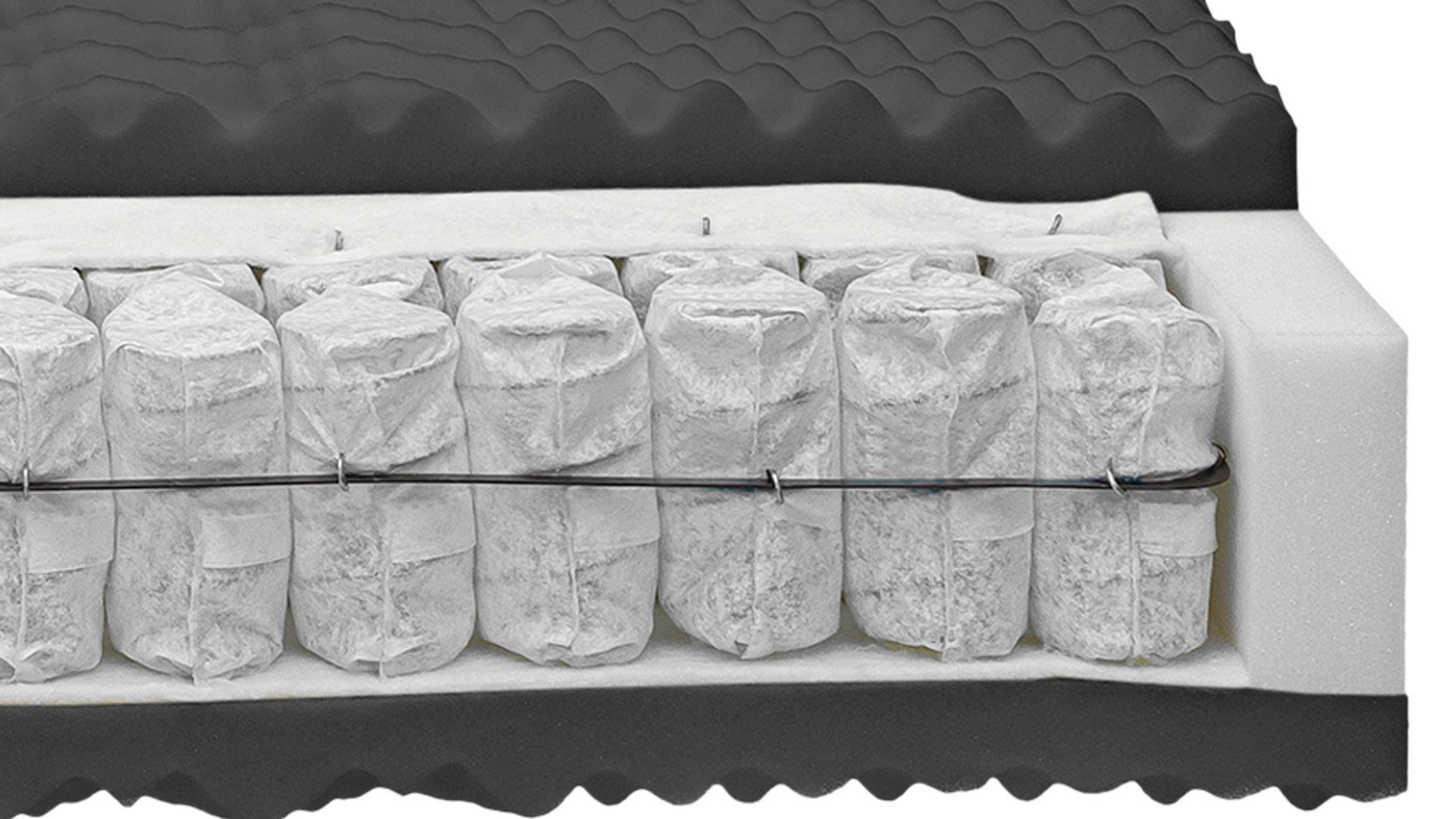 Federkernmatratze Interliving aus Stoff in Weiß Interliving Matratze Medikontur 1911 Taschenfederkern, H2 – Liegefläche ca. 160 x 200 cm