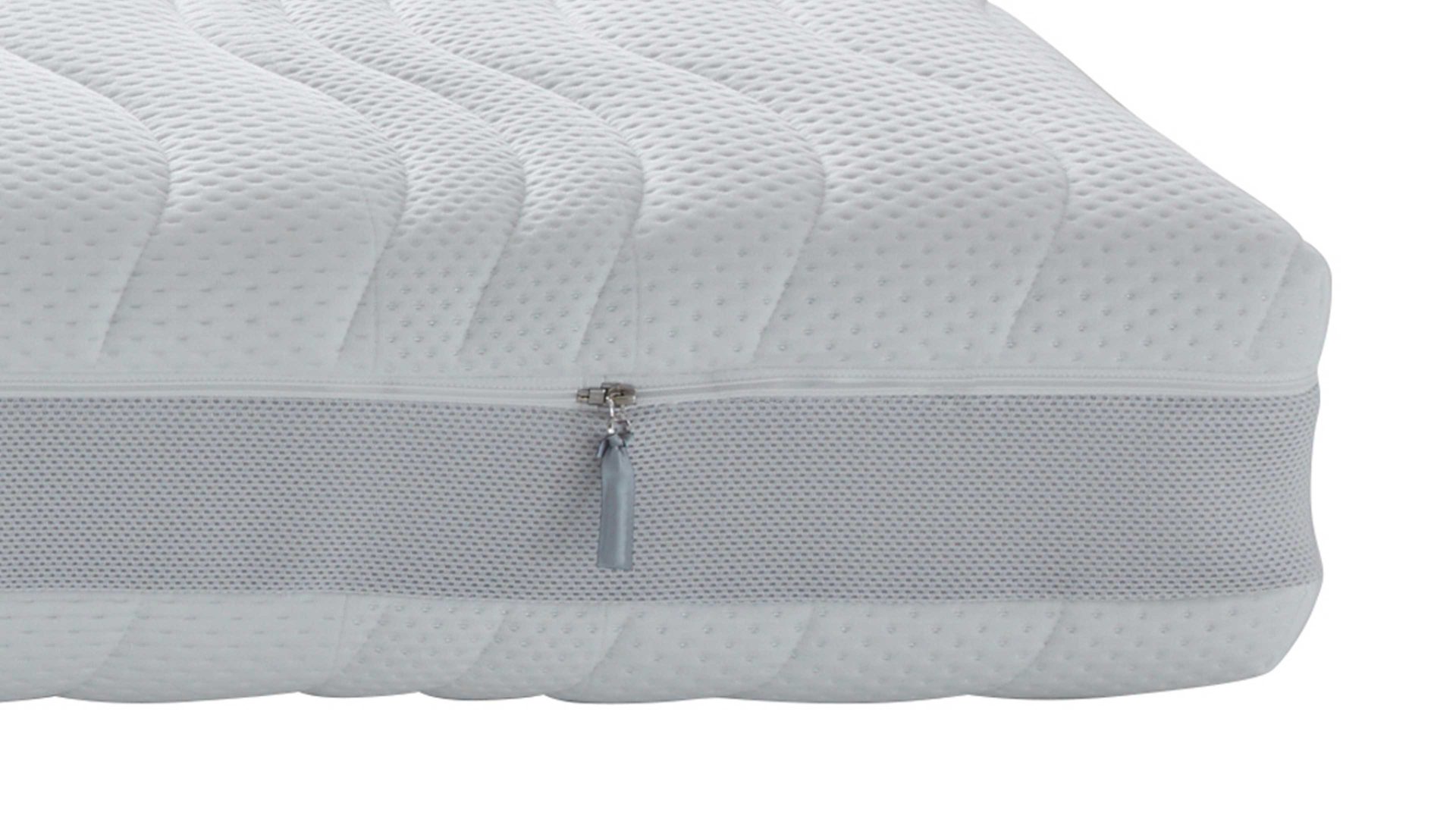 Federkernmatratze Interliving aus Stoff in Weiß Interliving Matratze Medikontur 1911 Taschenfederkern, H3 – Liegefläche ca. 160 x 200 cm