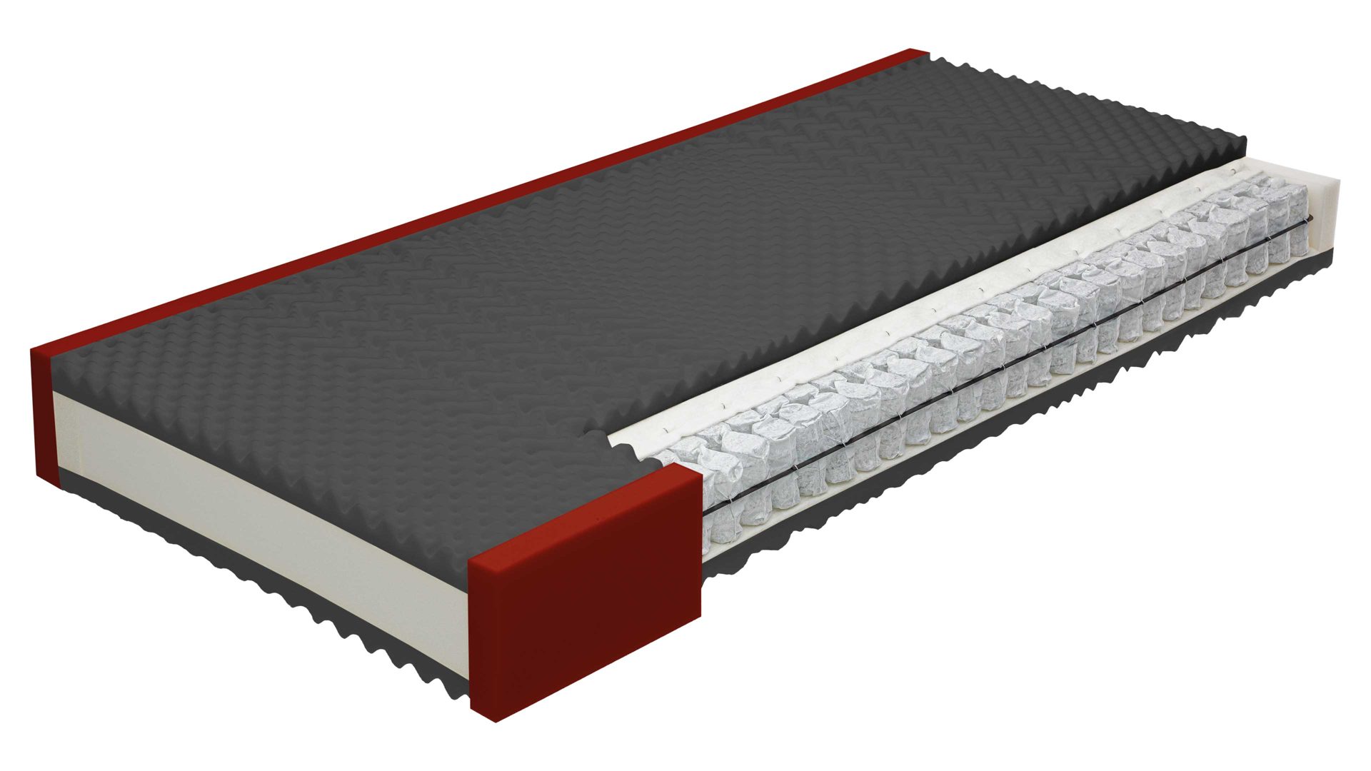 Federkernmatratze Interliving aus Stoff in Weiß Interliving Matratze Medikontur 1911 Taschenfederkern, H3 – Liegefläche ca. 120 x 200 cm