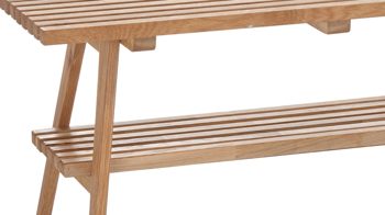 Garderobenbank Mca furniture aus Holz in Holzfarben Garderobenbank Alwar geölte Eiche - Länge ca. 100 cm
