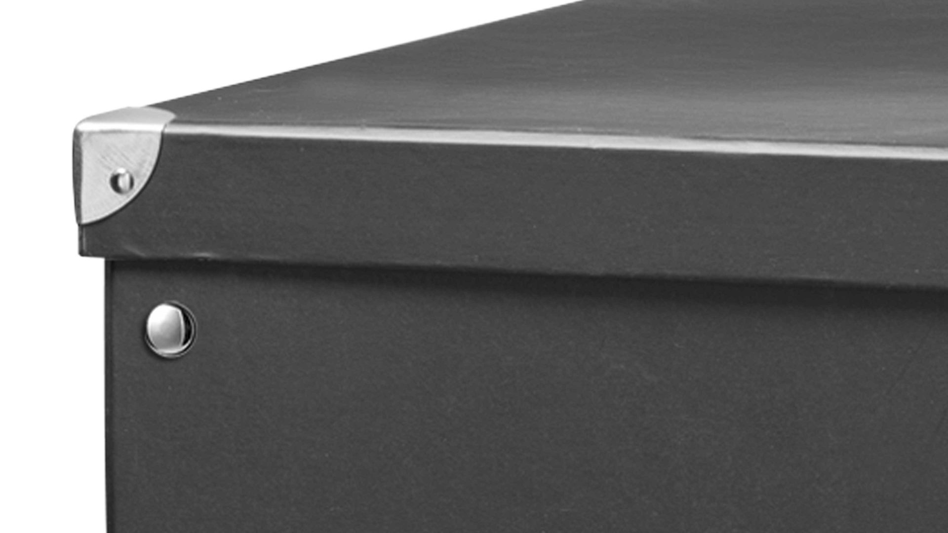 Aufbewahrungsbox Zeller present aus Karton / Papier / Pappe in Schwarz zeller Aufbewahrungsbox schwarze Pappe - ca. 33 x 33 cm