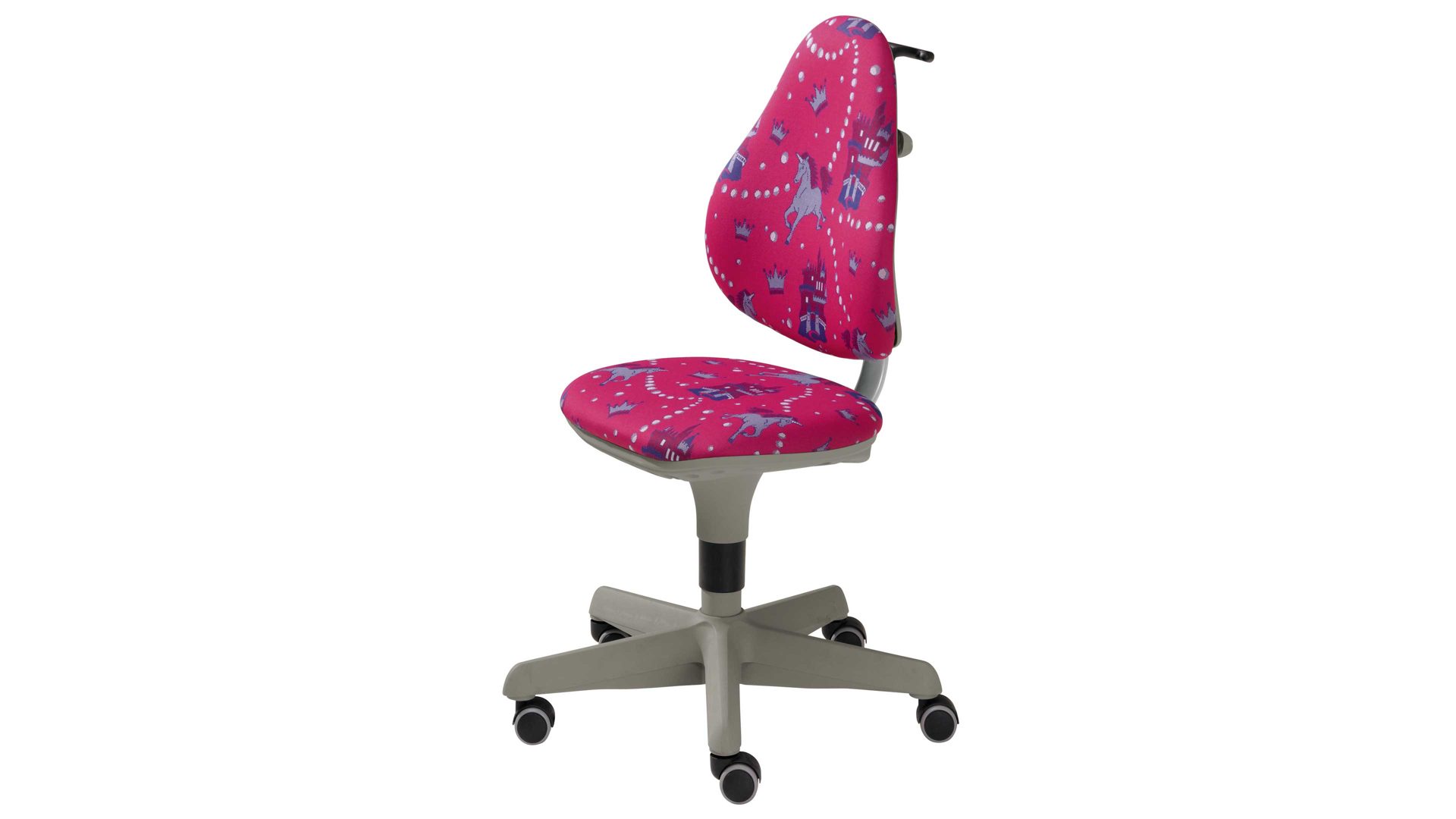Drehstuhl Paidi aus Stoff in Pink PAIDI Schreibtischstuhl Pepe als Kinder-Drehstuhl Einhornmotiv