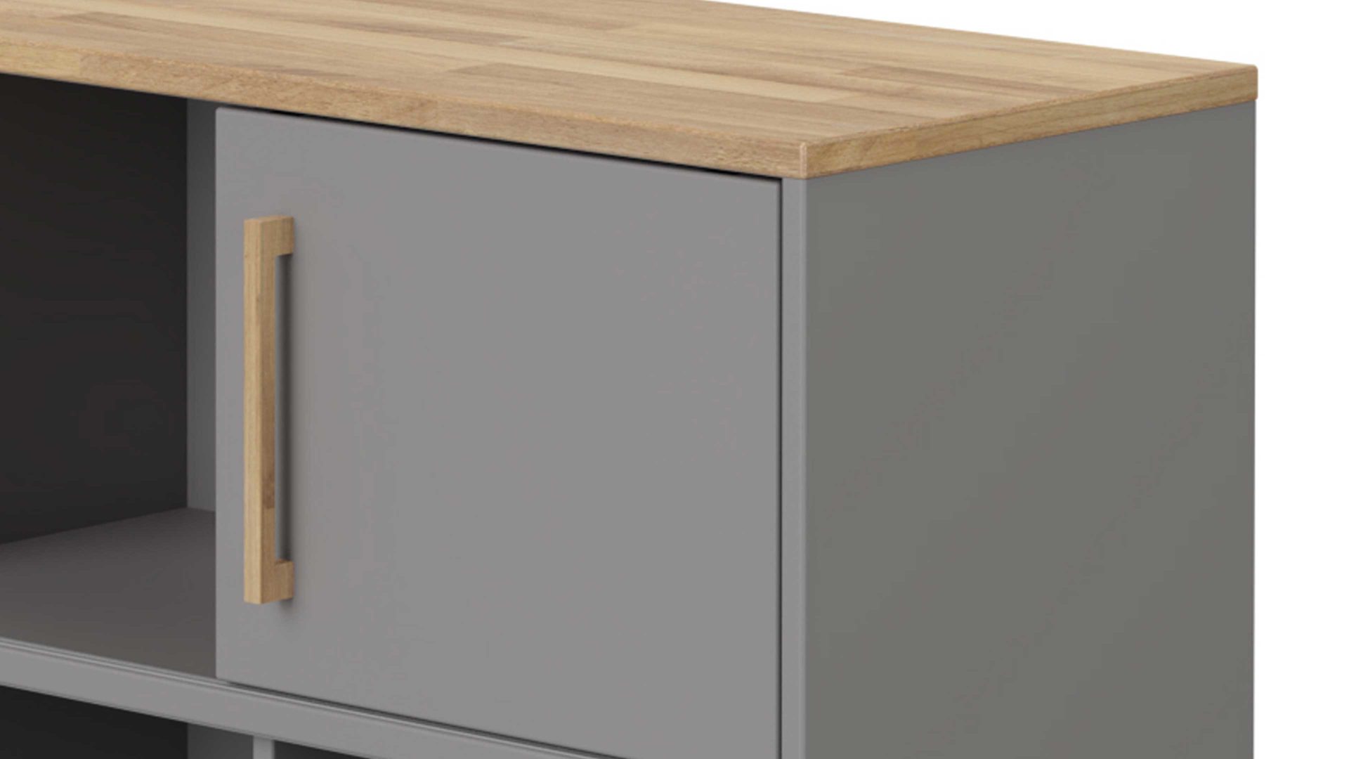 Sideboard Paidi aus Holz in Grau PAIDI Sideboard Sten Eiche & Schiefergrau – zwei Schiebetüren