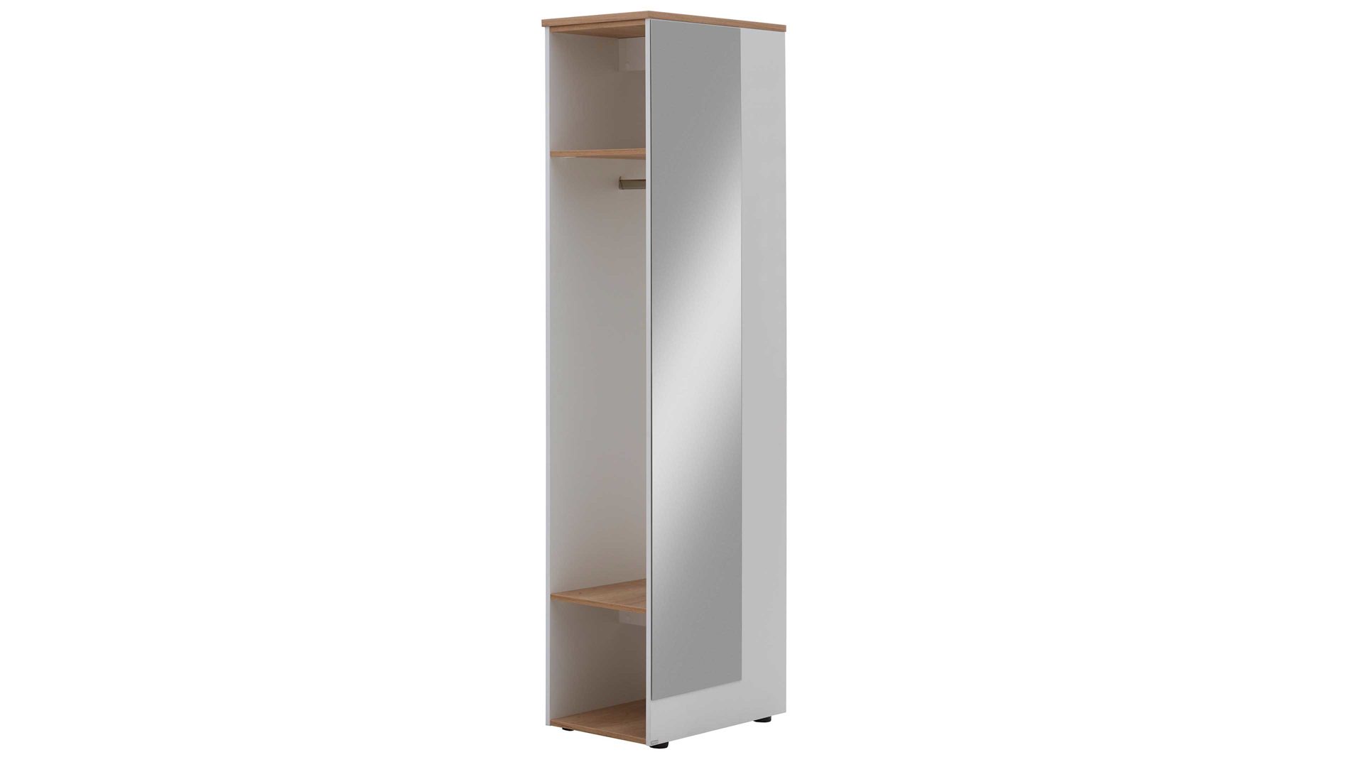 Garderobe Paidi aus Holz in Weiß PAIDI Babyzimmerprogramm Oscar - Garderobe Kreideweiß & Nebraska Eiche – ca. 64 x 206 cm