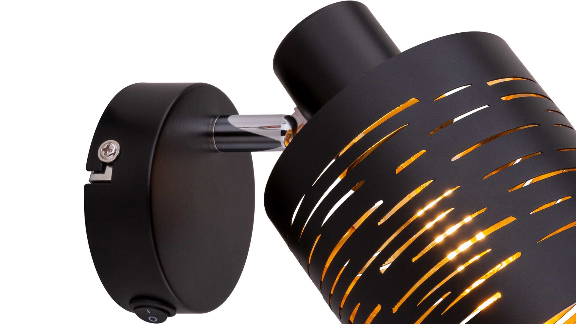 Wandleuchte Globo lighting aus Metall in Schwarz GLOBO Wand- und Deckenspot Tunno Blattgold & Metall – ein Spot