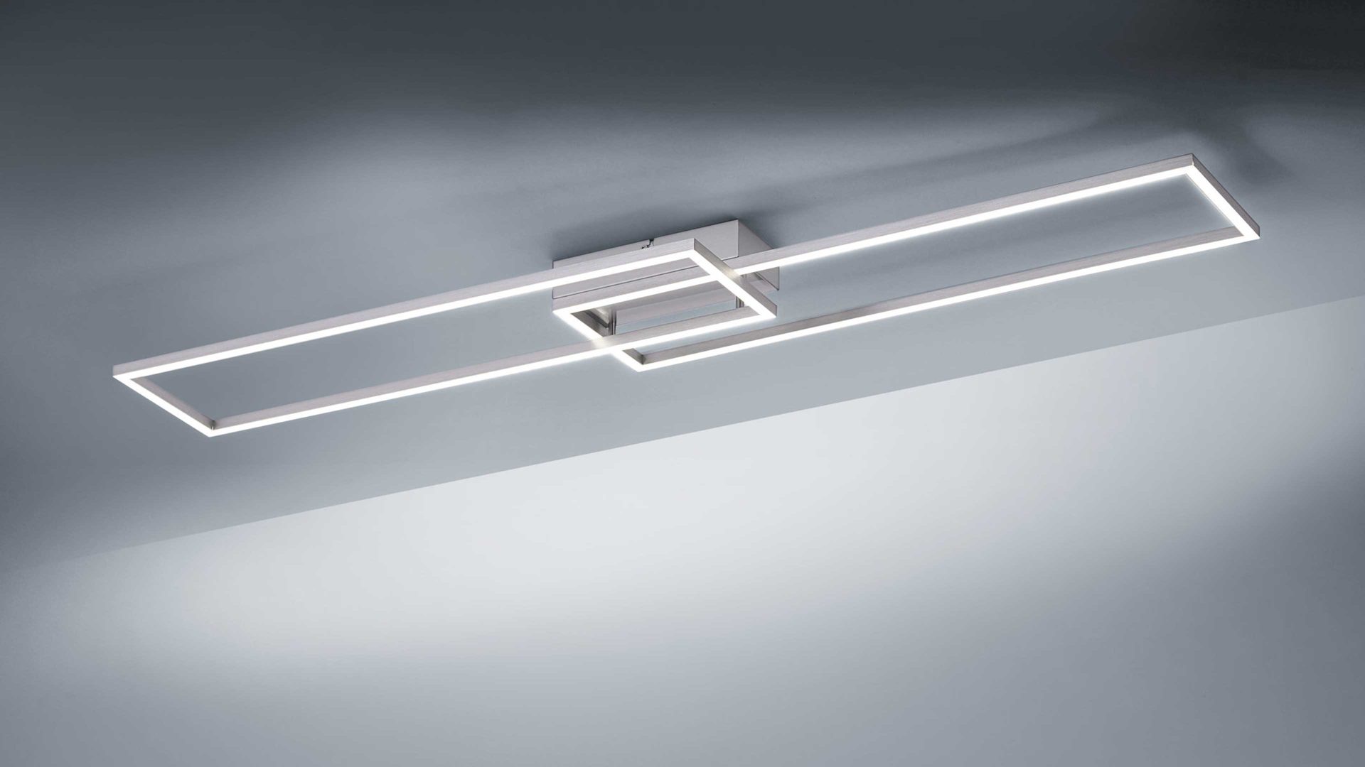 Deckenleuchte Just light. (leuchtendirekt) aus Metall in Metallfarben JUST LIGHT. Deckenlampe Iven Stahl – Länge ca. 110 cm