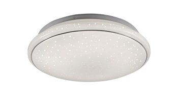 Deckenleuchte Just light. (leuchtendirekt) aus Kunststoff in Weiß JUST LIGHT. Deckenlampe Jupiter Sternenhimmeloptik – Durchmesser ca. 59 cm