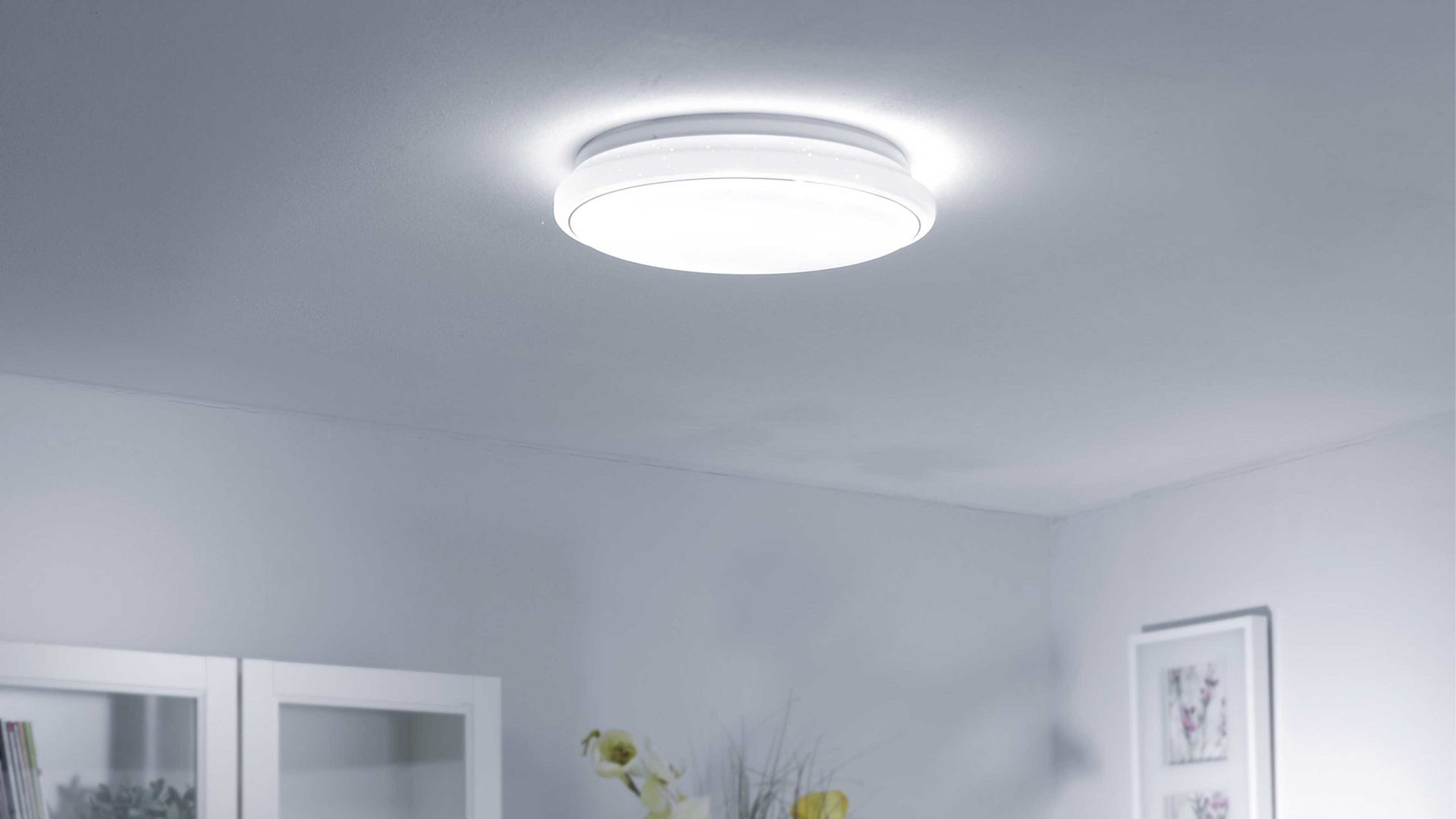 Deckenleuchte Just light. (leuchtendirekt) aus Kunststoff in Weiß JUST LIGHT. Deckenlampe Jupiter Sternenhimmeloptik – Durchmesser ca. 59 cm