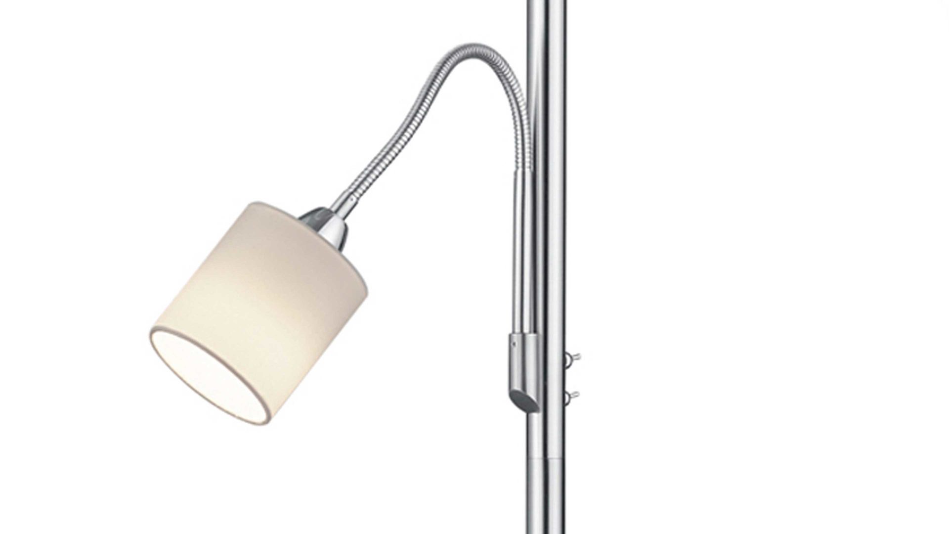 Stehleuchte Trio lighting for you aus Stoff in Metallfarben Trio Stehlampe Hotel Nickel matt & Stoff – Höhe ca. 170 cm
