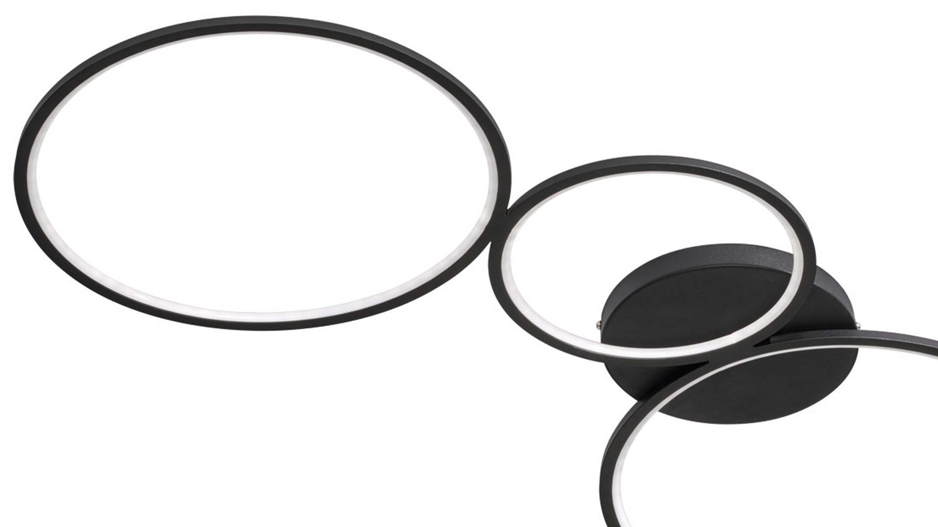 Deckenleuchte Trio lighting for you aus Metall in Schwarz Trio Deckenlampe Rondo mattschwarzes Metall – Länge ca. 97 cm