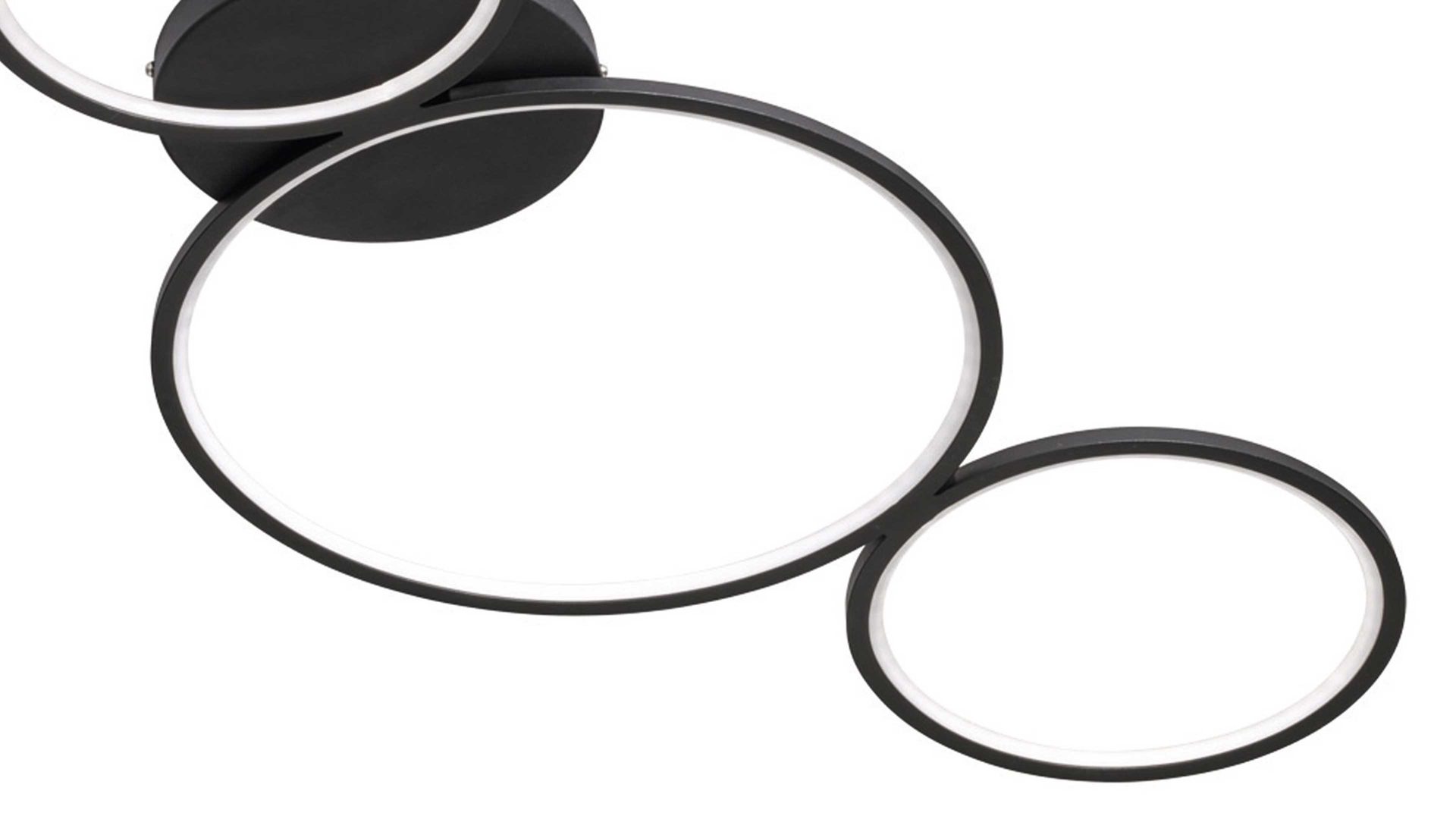 Deckenleuchte Trio lighting for you aus Metall in Schwarz Trio Deckenlampe Rondo mattschwarzes Metall – Länge ca. 97 cm