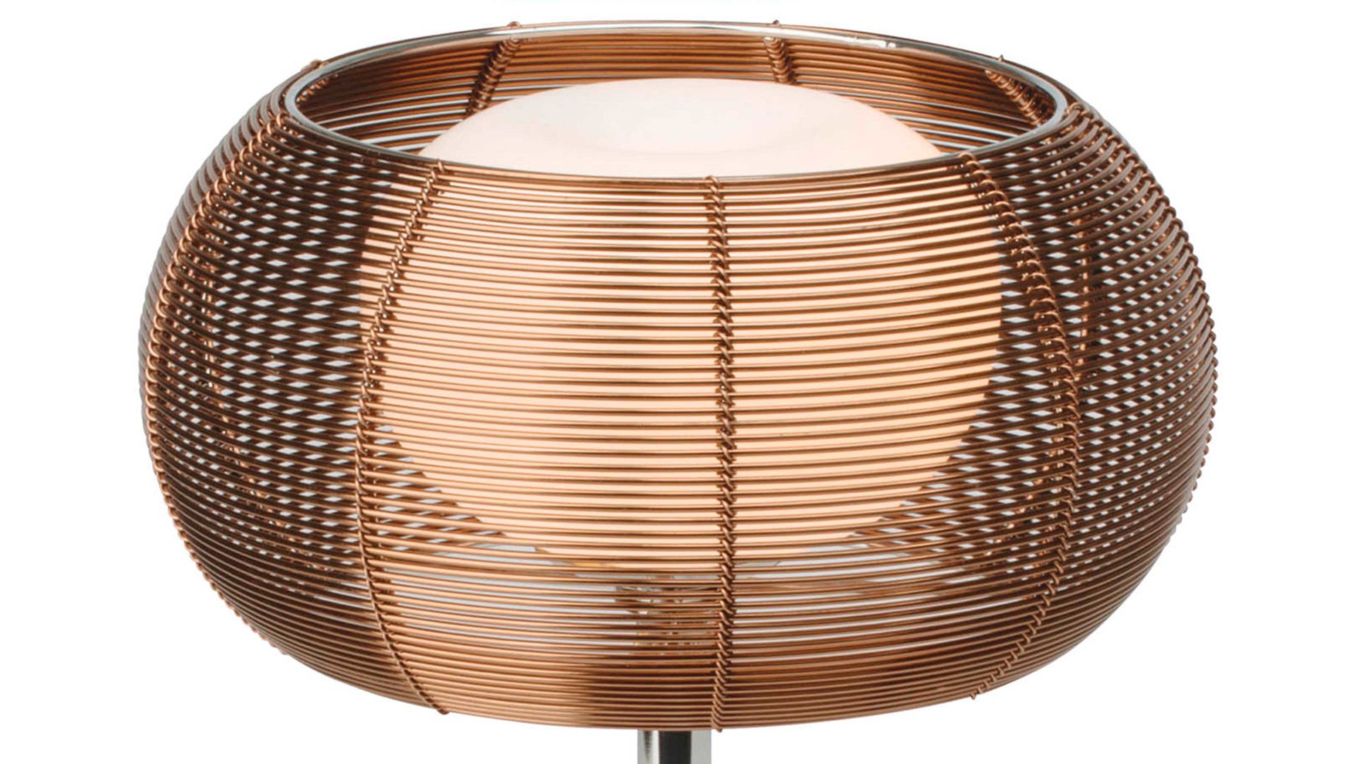 Tischleuchte Brilliant aus Metall in Metallfarben Brilliant Tischlampe Relax bronzefarbener Stahldraht & Glas – Höhe ca. 39 cm