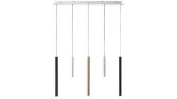 Pendelleuchte Brilliant aus Metall in Braun Brilliant Pendellampe Cembalo Aluminium & Acryl – Länge ca. 89 cm