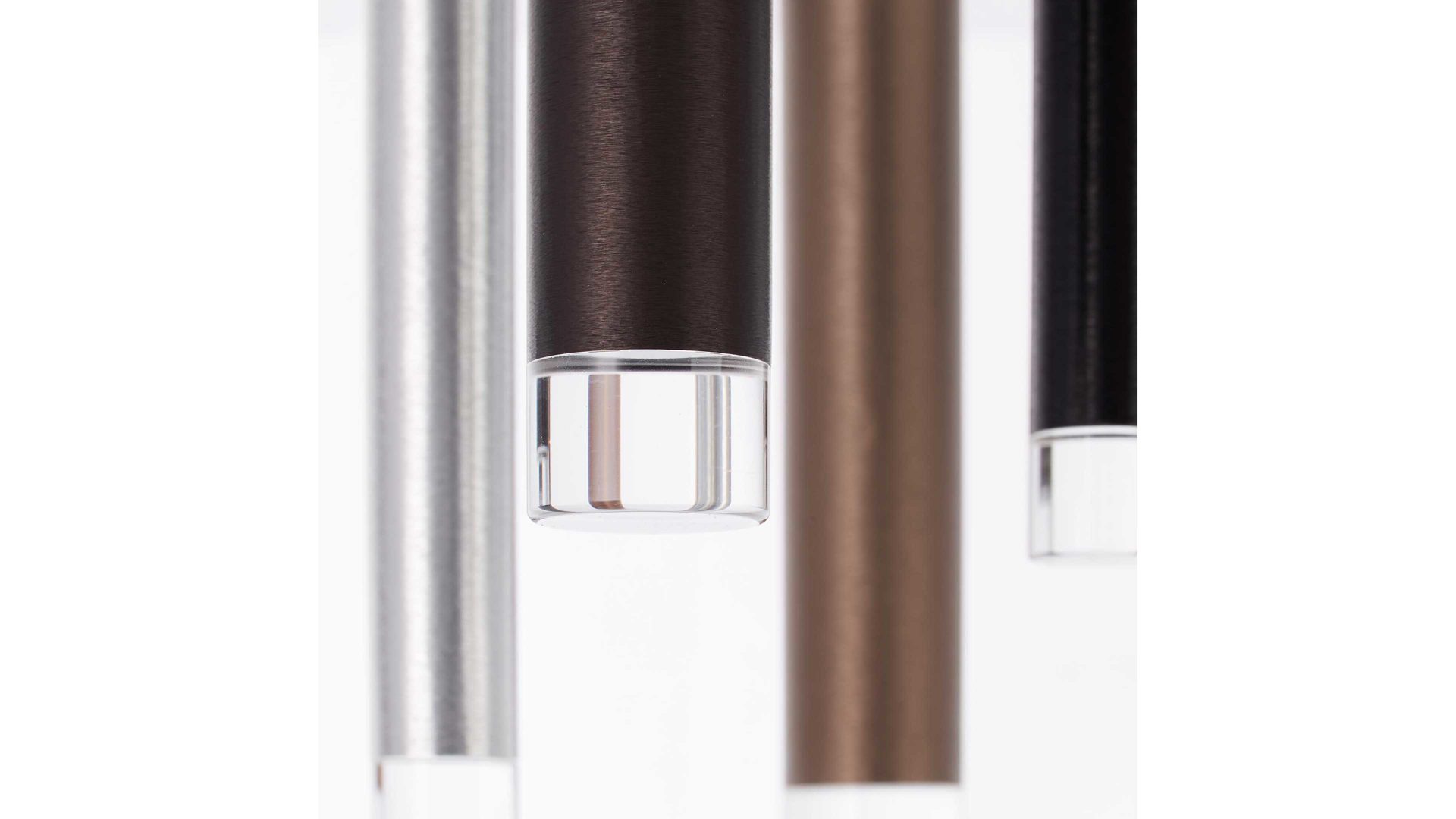 Deckenleuchte Brilliant aus Metall in Braun Brilliant Deckenlampe Cembalo Aluminium & Acryl – Durchmesser ca. 30 cm