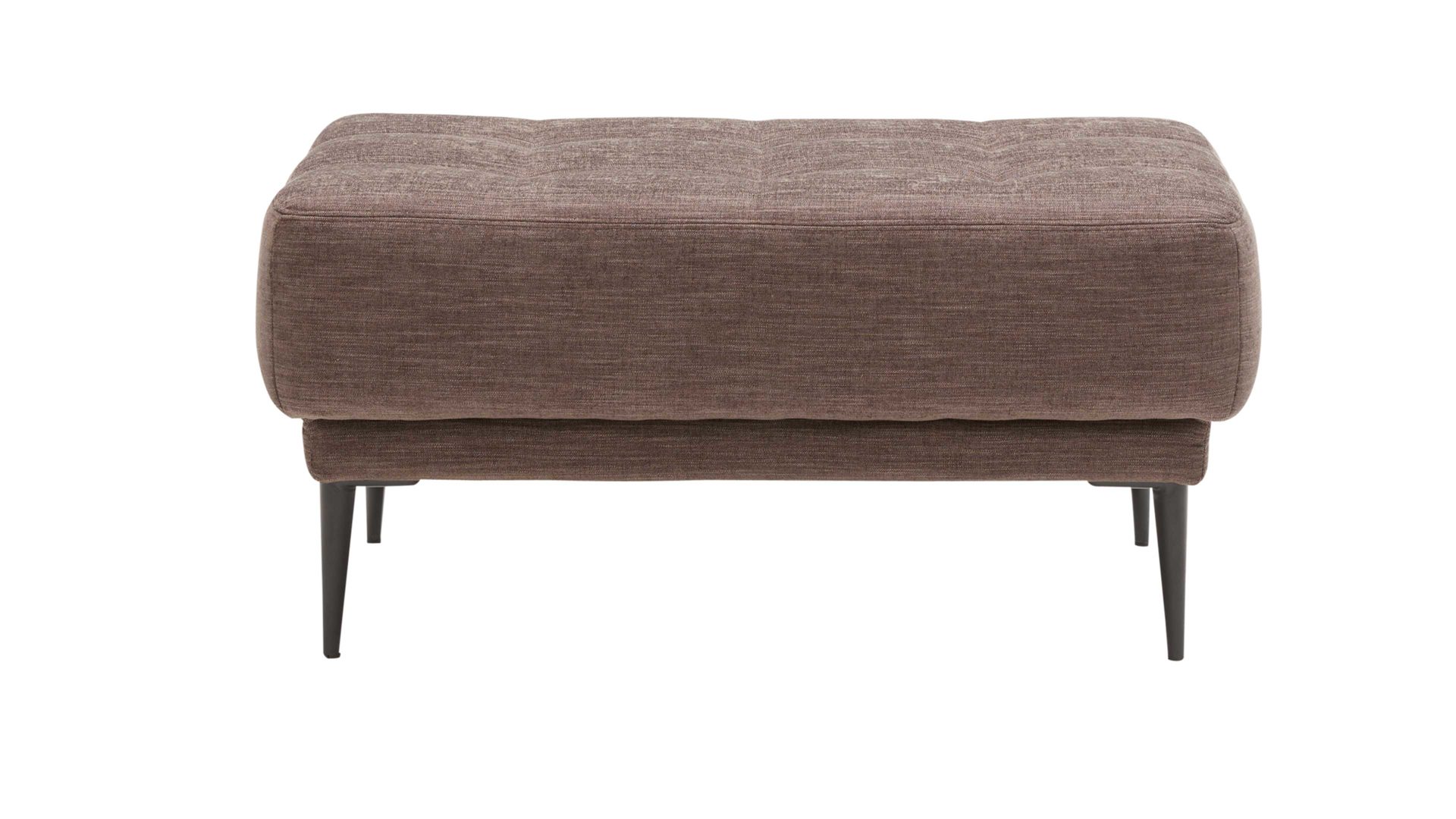 Polsterhocker Interliving aus Stoff in Braun Interliving Sofa Serie 4250 – Polsterhocker brauner Bezug Brisbane 9591 & Metallfüße 4.37 – ca. 65 x 95 cm