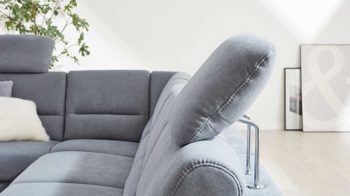 Kopfstütze Interliving aus Stoff in Hellblau Interliving Sofa Serie 4305 – Comfort-Kopfstütze CKS eisblaue Chenille Miro
