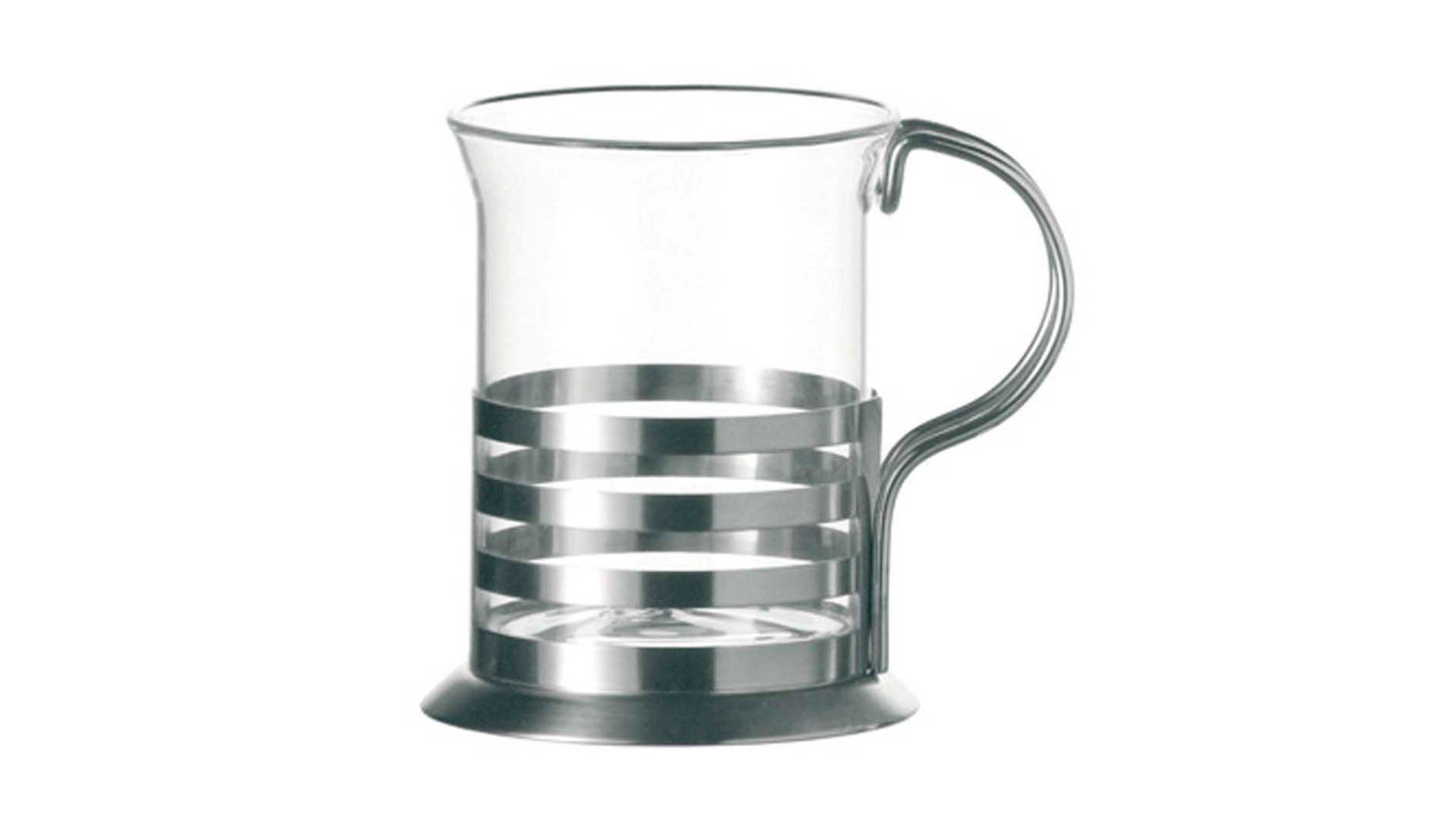 Teeglas Leonardo | glaskoch aus Glas in Transparent LEONARDO Teeglas-Set Balance Klarglas & Edelstahl - zweiteilig