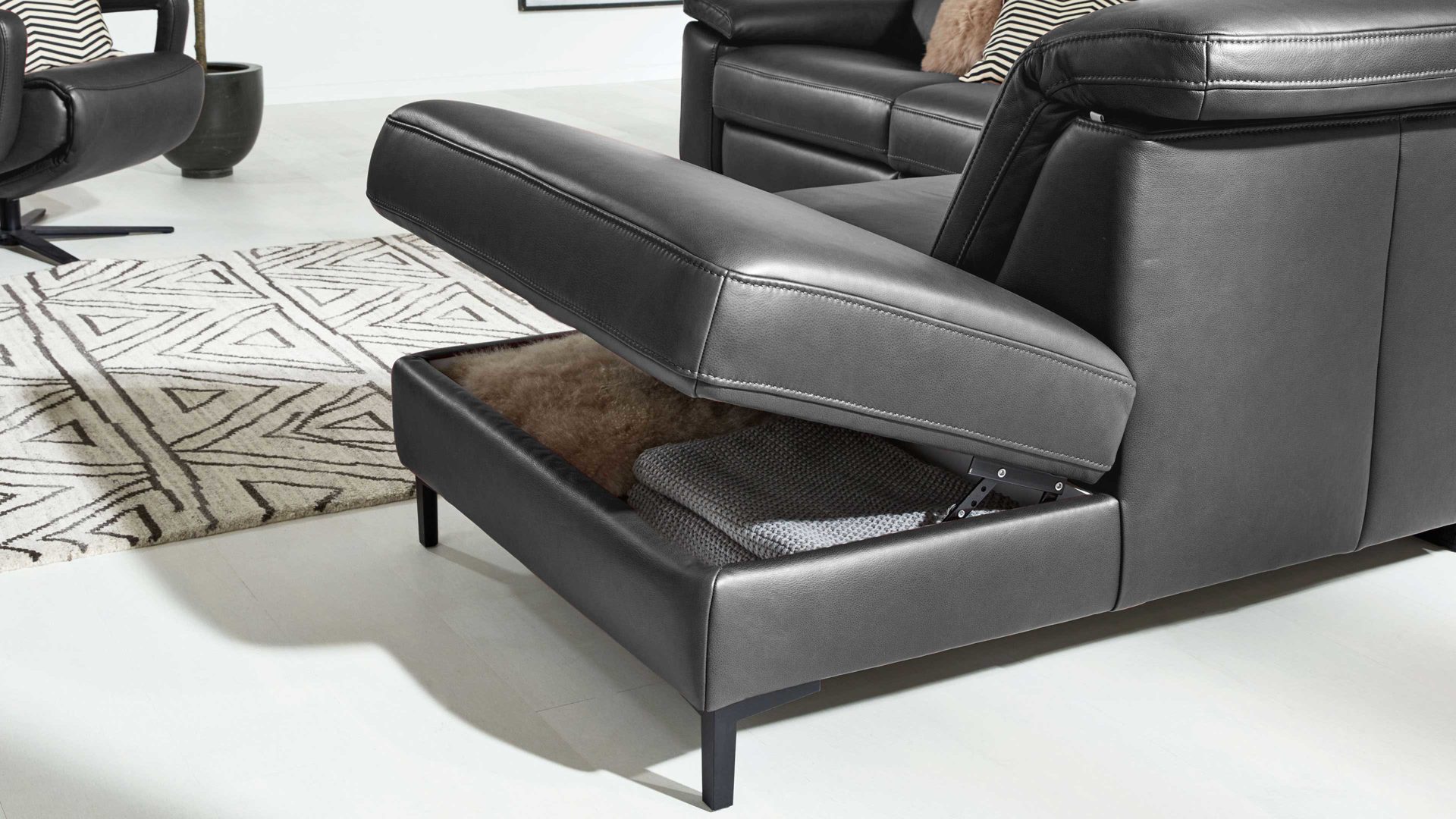 Funktion Interliving aus Metall in Transparent Interliving Sofa Serie 4054 – Aufklappfunktion F Funktions-Mehrpreis