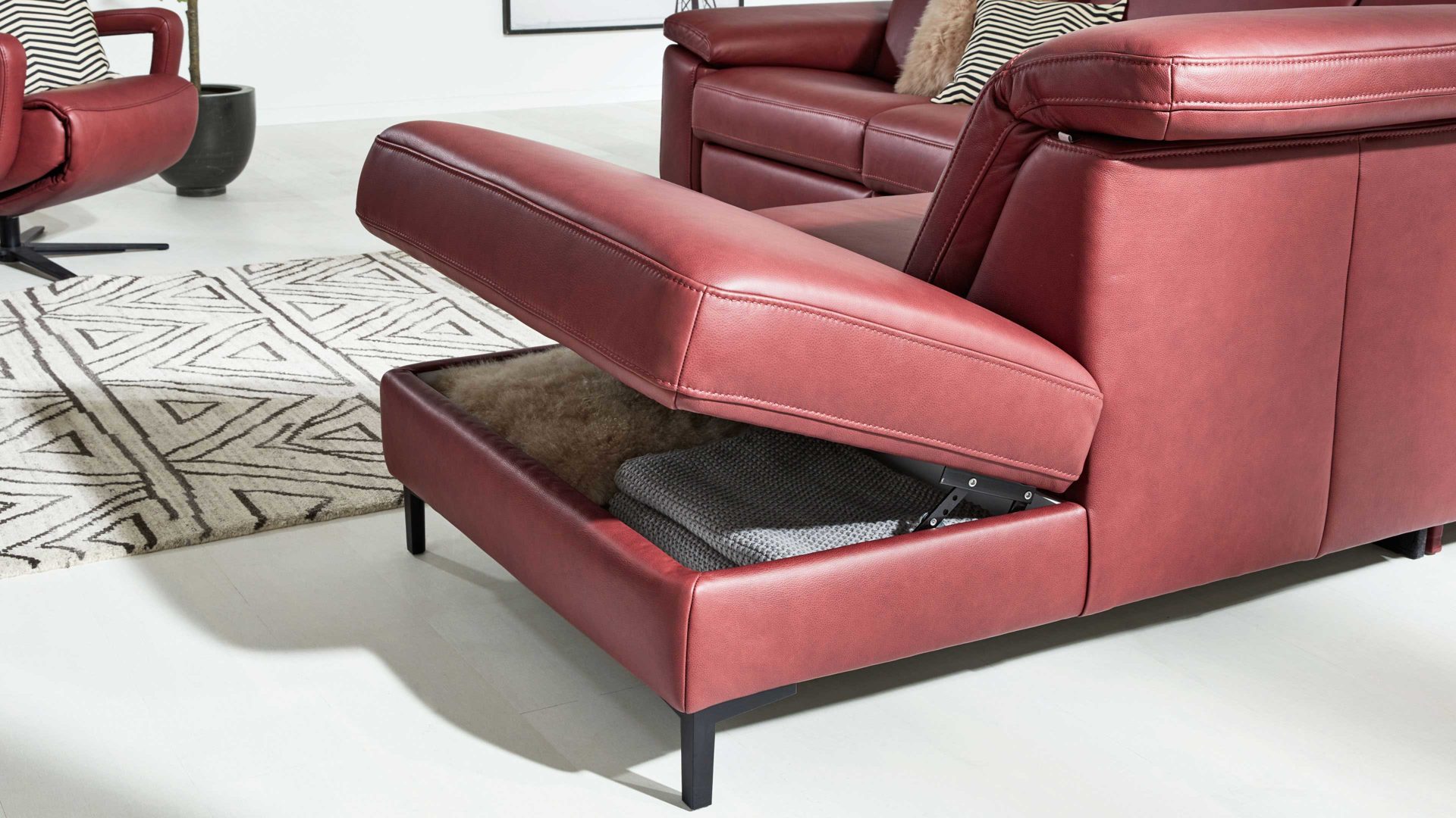 Funktion Interliving aus Metall in Transparent Interliving Sofa Serie 4054 – Aufklappfunktion F Funktions-Mehrpreis