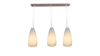 Pendelleuchte Näve aus Glas in Weiß näve Glas-Pendelleuchte weißes Mattglas & glänzendes Metall – Breite ca. 75 cm