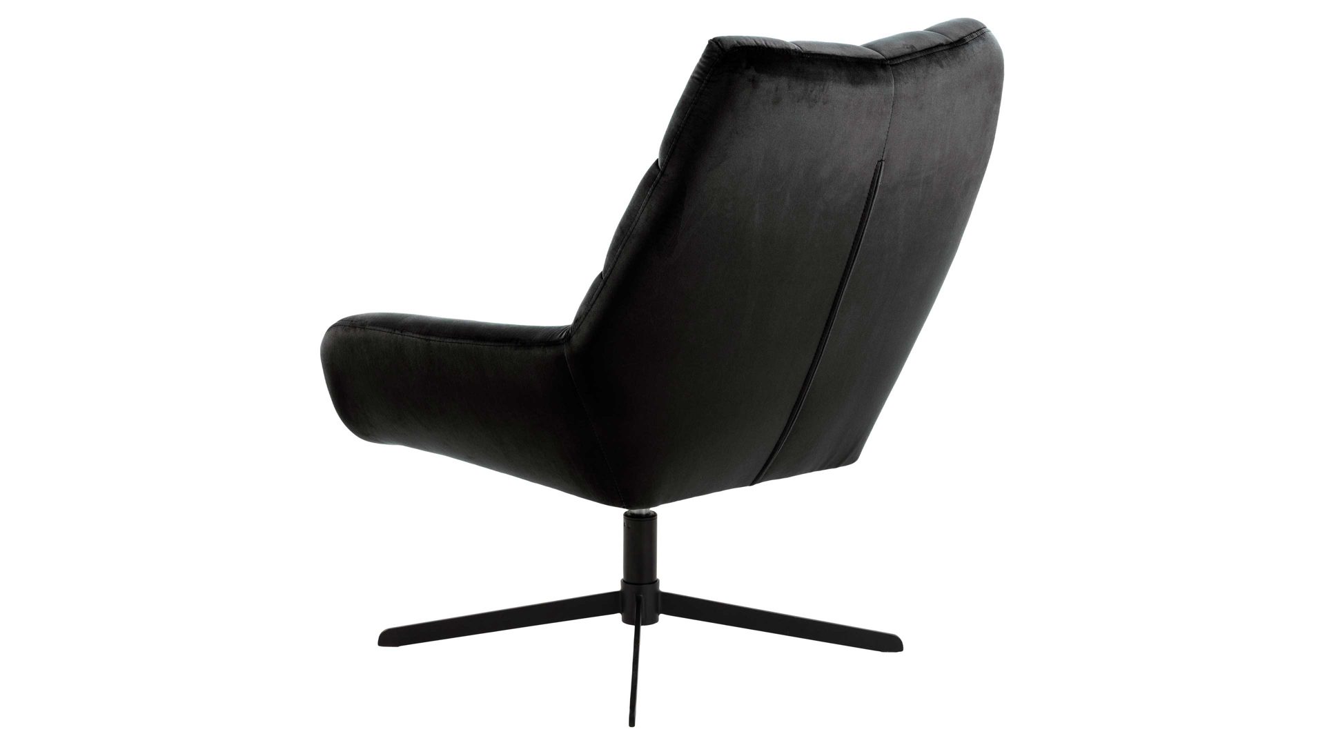 Drehsessel Actona group aus Stoff in Dunkelgrau Lounge-Drehsessel Paris graubrauner Samt Vic 73AC & schwarzes Metallgestell