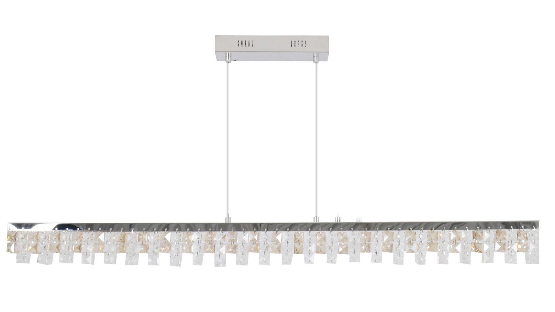 Pendelleuchte Näve aus Metall in Metallfarben näve LED-Hängelampe Diamonds Chrom – Länge ca. 80 cm