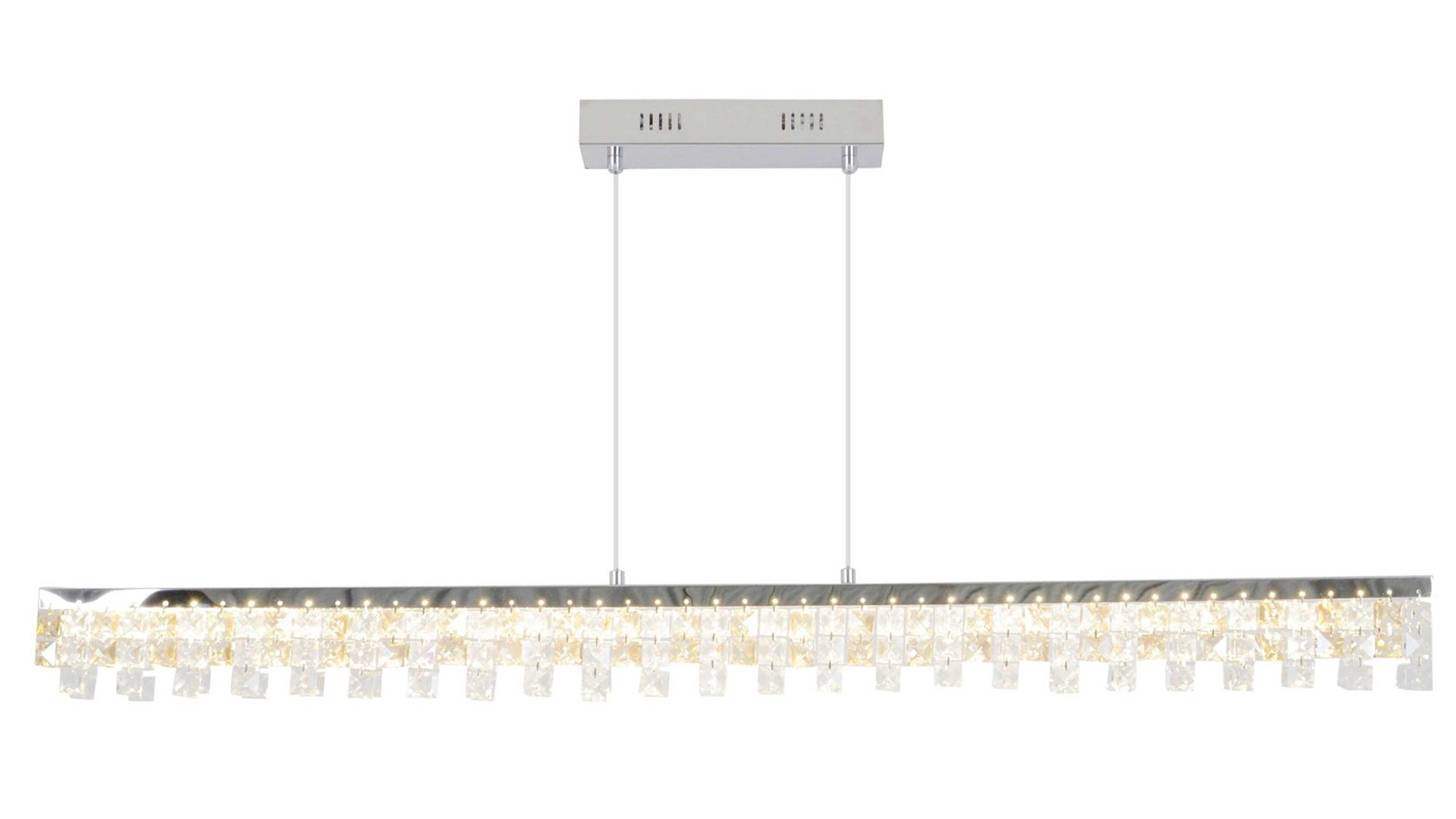 Pendelleuchte Näve aus Metall in Metallfarben näve LED-Hängelampe Diamonds Chrom – Länge ca. 80 cm