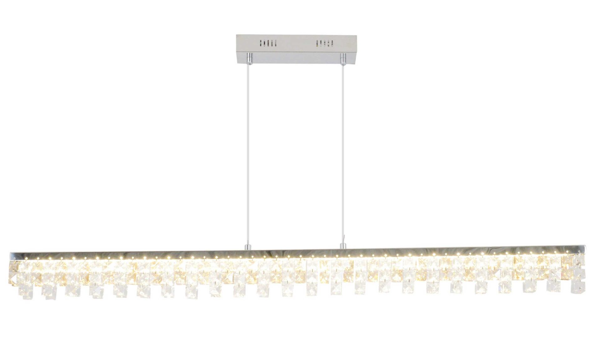 Pendelleuchte Näve aus Metall in Metallfarben näve LED-Hängelampe Diamonds Chrom – Länge ca. 80 cm