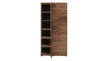 Vitrine Interliving aus Holz in Holzfarben Interliving Esszimmer Serie 5604 - Vitrine V745-0300R Eiche rustico - drei Türen, zwei Schubladen