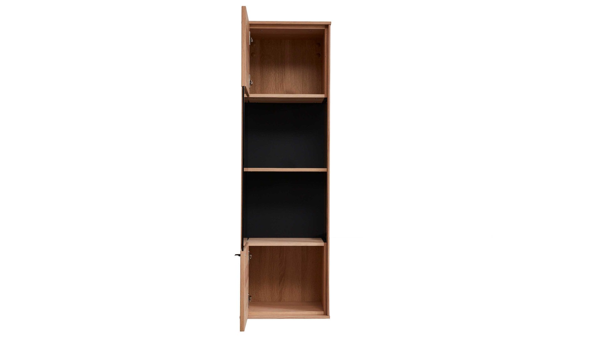 Vitrine Interliving aus Holz in Holzfarben Interliving Esszimmer Serie 5604 - Hängevitrine V712-0300L Eiche rustico & Anthrazit - links, eine Tür