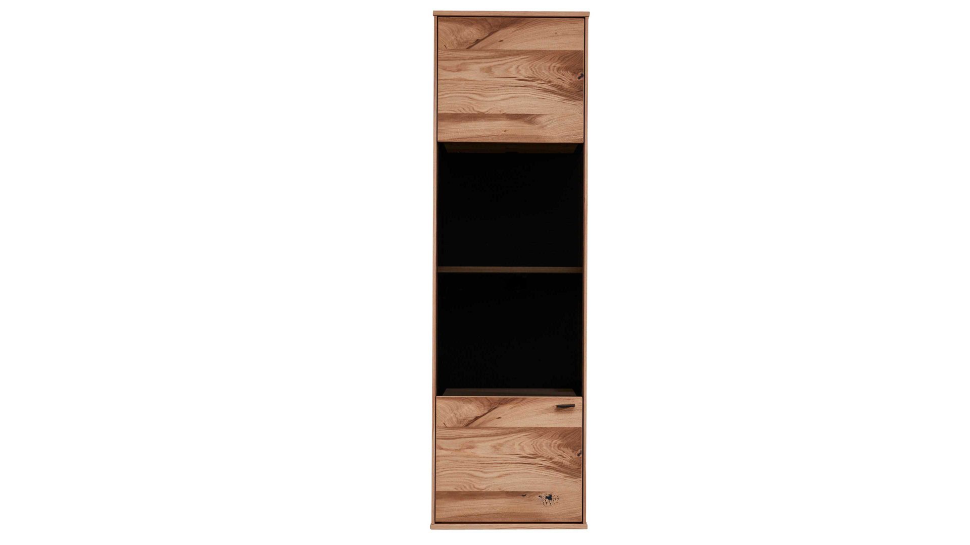 Vitrine Interliving aus Holz in Holzfarben Interliving Esszimmer Serie 5604 - Hängevitrine V712-0300L Eiche rustico & Anthrazit - links, eine Tür