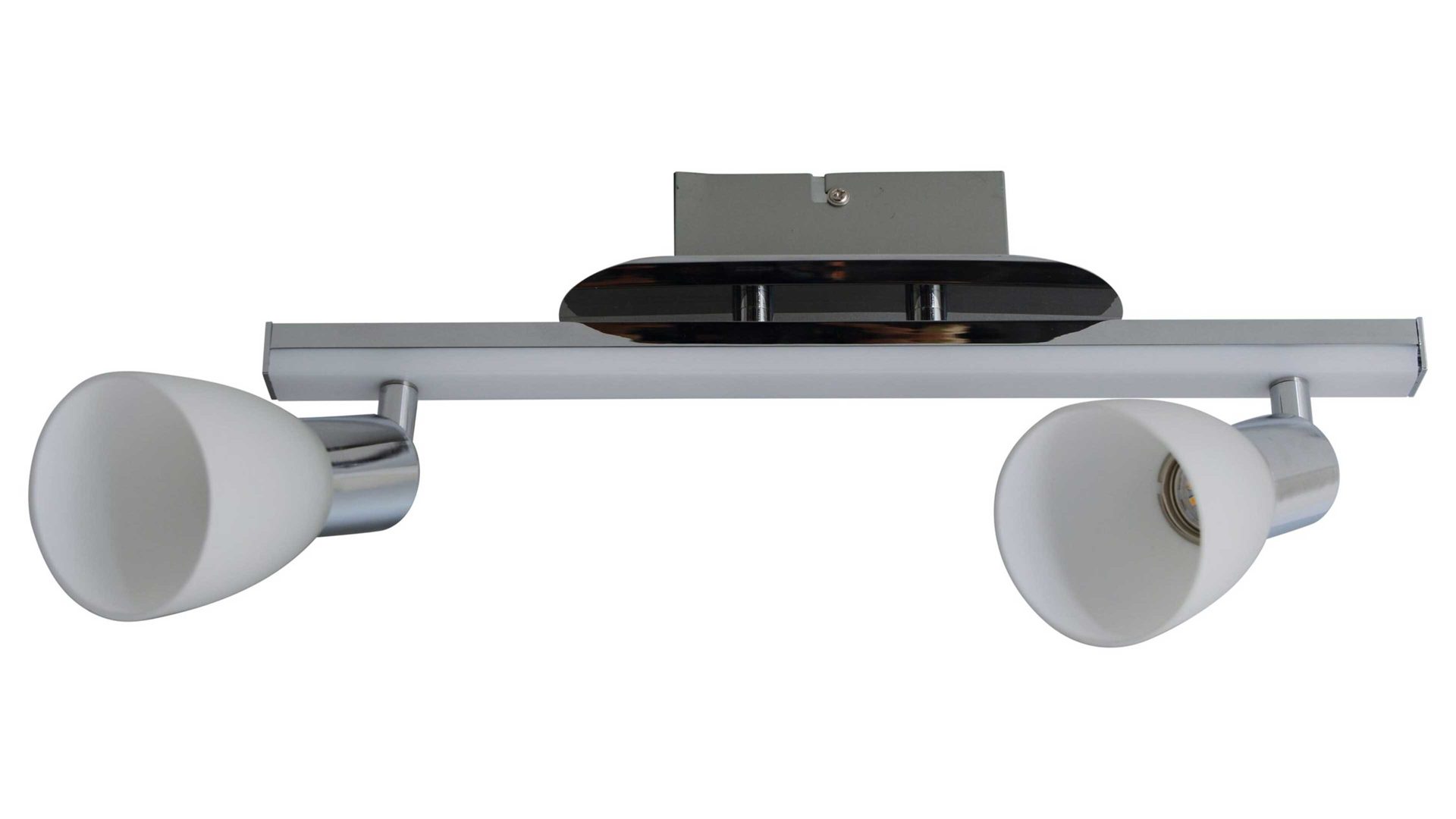 Deckenleuchte Näve aus Glas in Weiß näve LED-Deckenlampe Ibiza Chrom & satiniertes Glas – Länge ca. 39 cm