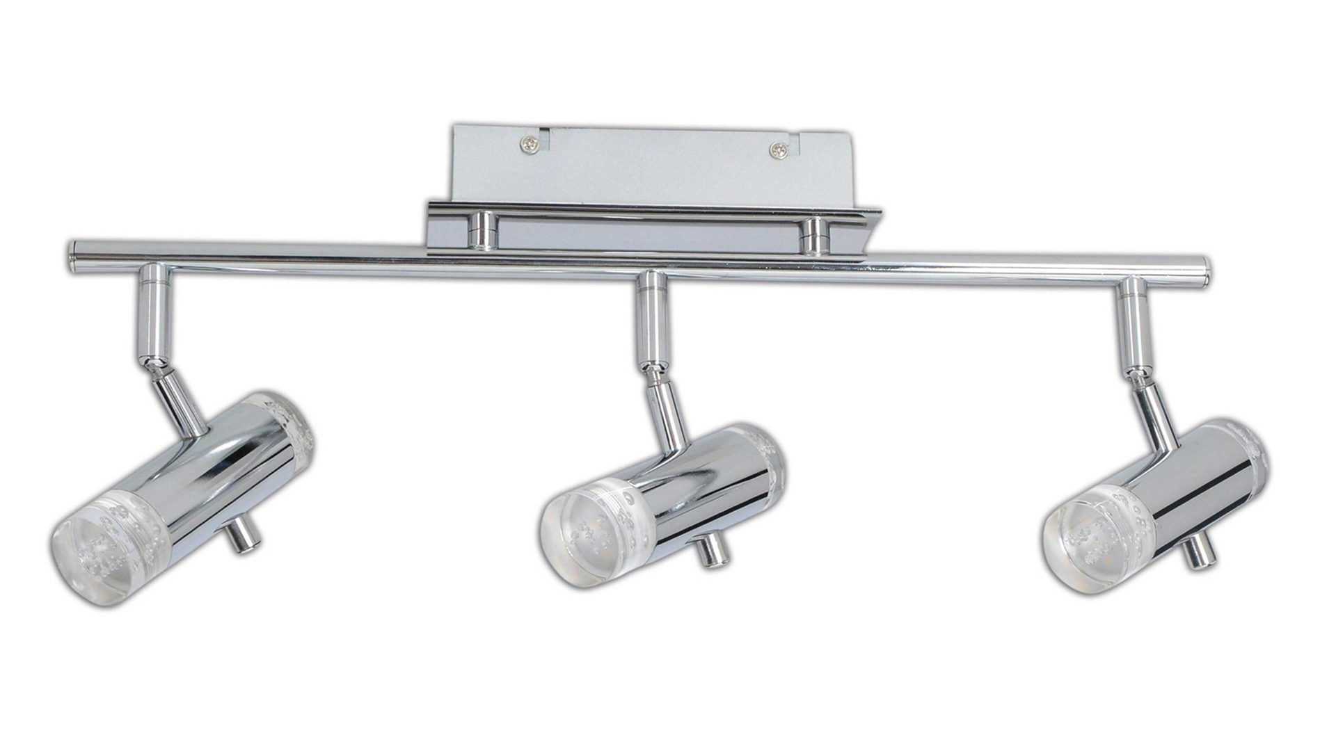 Strahler / Spot Näve aus Kunststoff in Metallfarben näve LED-Deckenspot Garda Chrom & Acryl – drei Spots