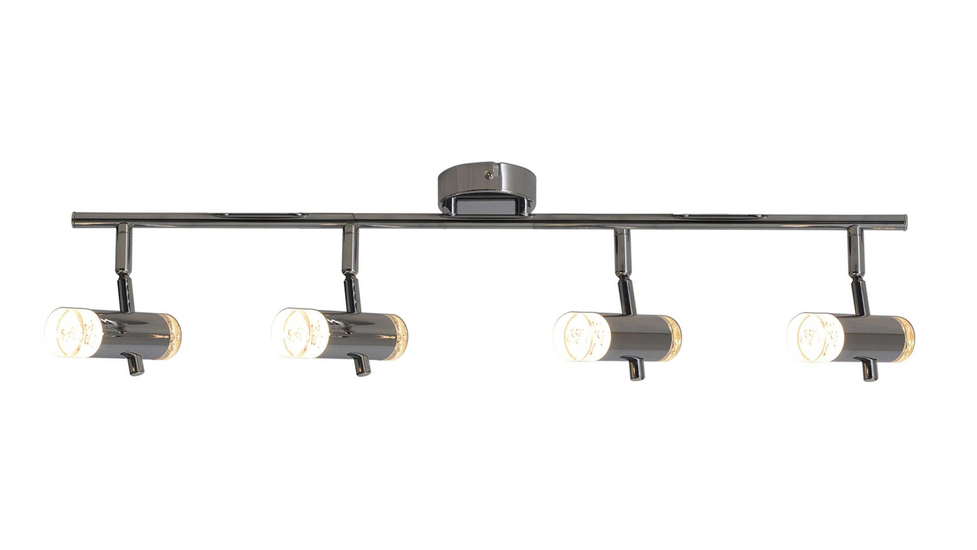 Strahler / Spot Näve aus Kunststoff in Metallfarben näve LED-Deckenspot Garda Chrom & Acryl – vier Spots